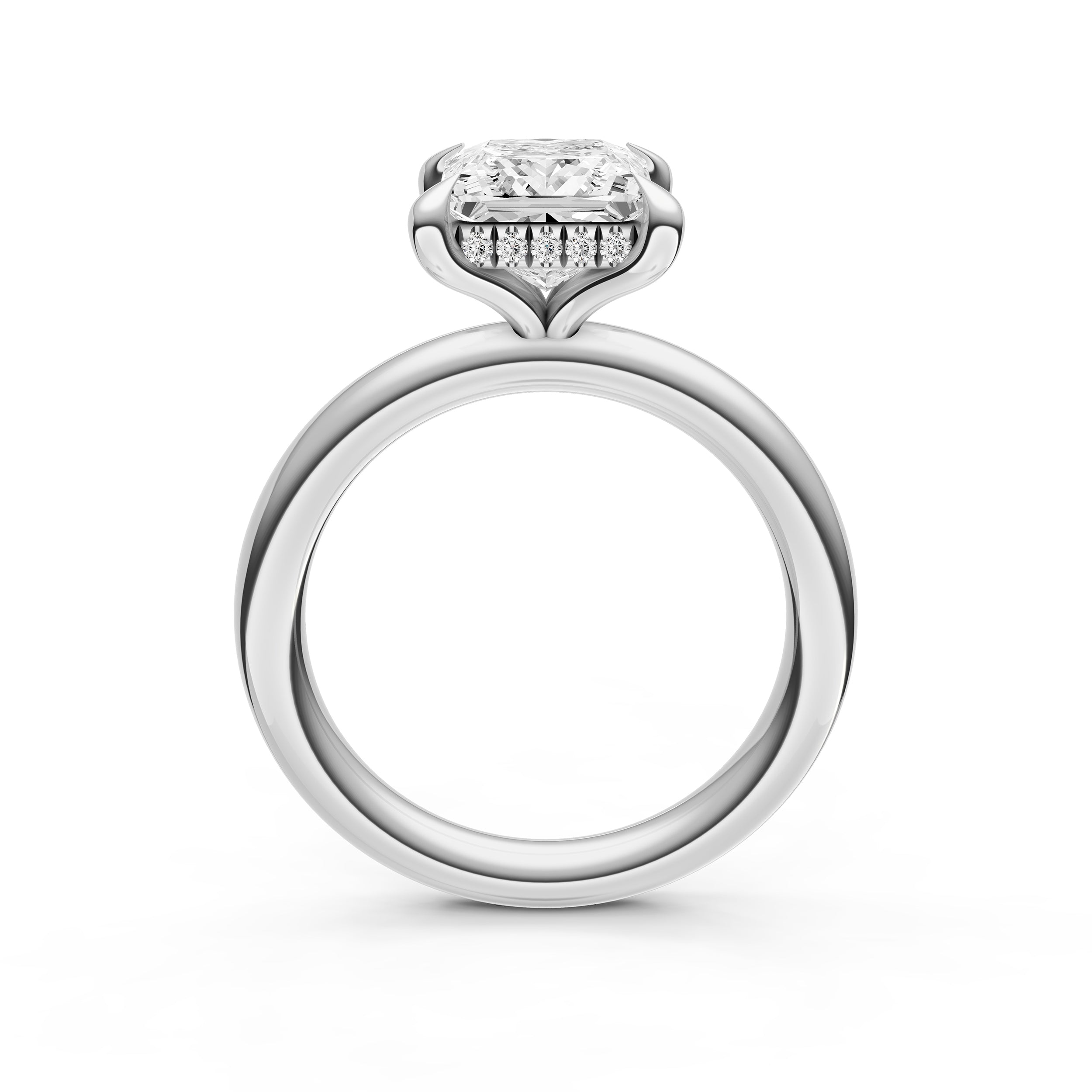 Classic Hidden Halo Engagement Ring (Princess Cut) Birmingham Jewelry Engagement Ring Birmingham Jewelry 