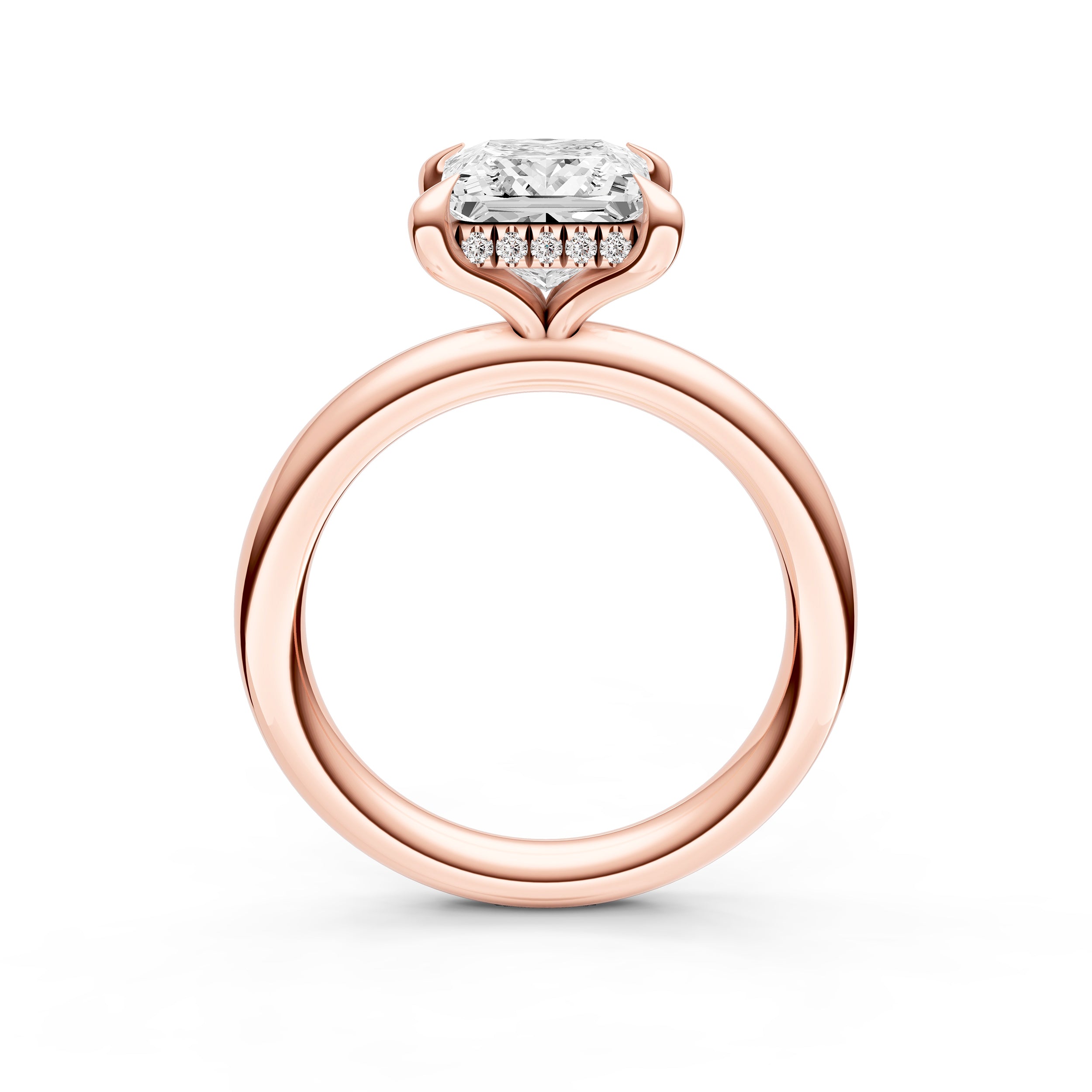 Classic Hidden Halo Engagement Ring (Princess Cut) Birmingham Jewelry Engagement Ring Birmingham Jewelry 