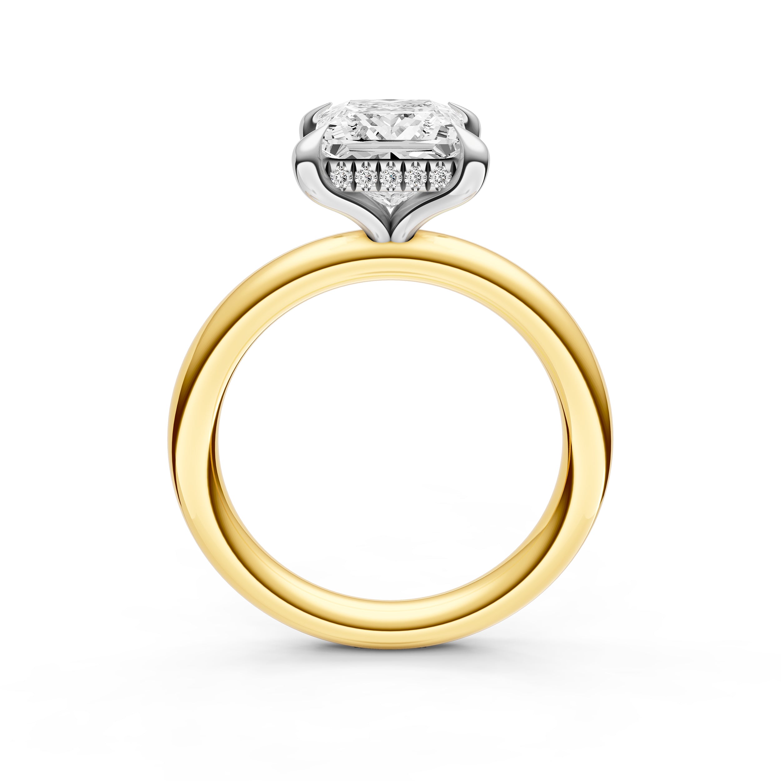 Classic Hidden Halo Engagement Ring (Princess Cut) Birmingham Jewelry Engagement Ring Birmingham Jewelry 