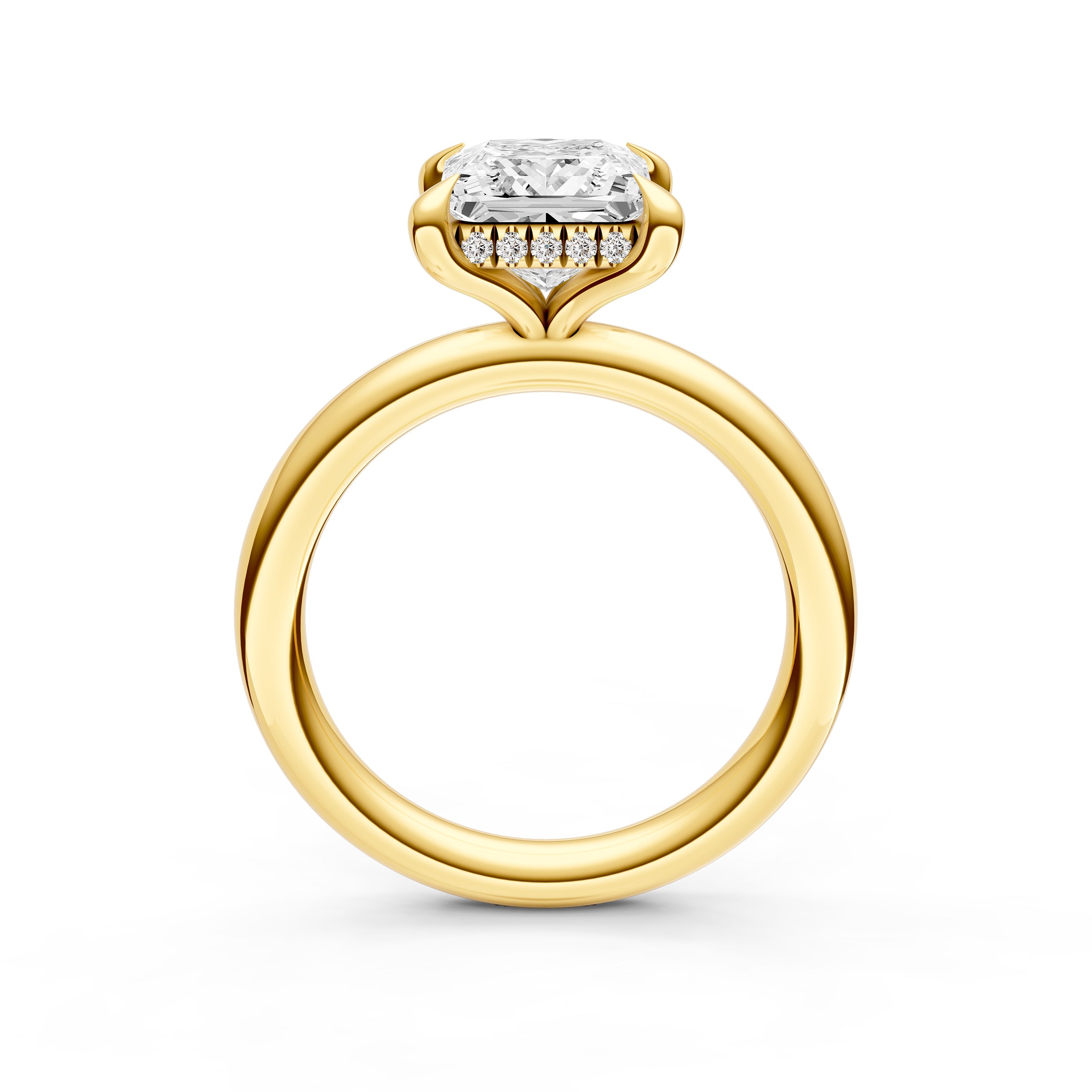 Classic Hidden Halo Engagement Ring (Princess Cut) Birmingham Jewelry Engagement Ring Birmingham Jewelry 