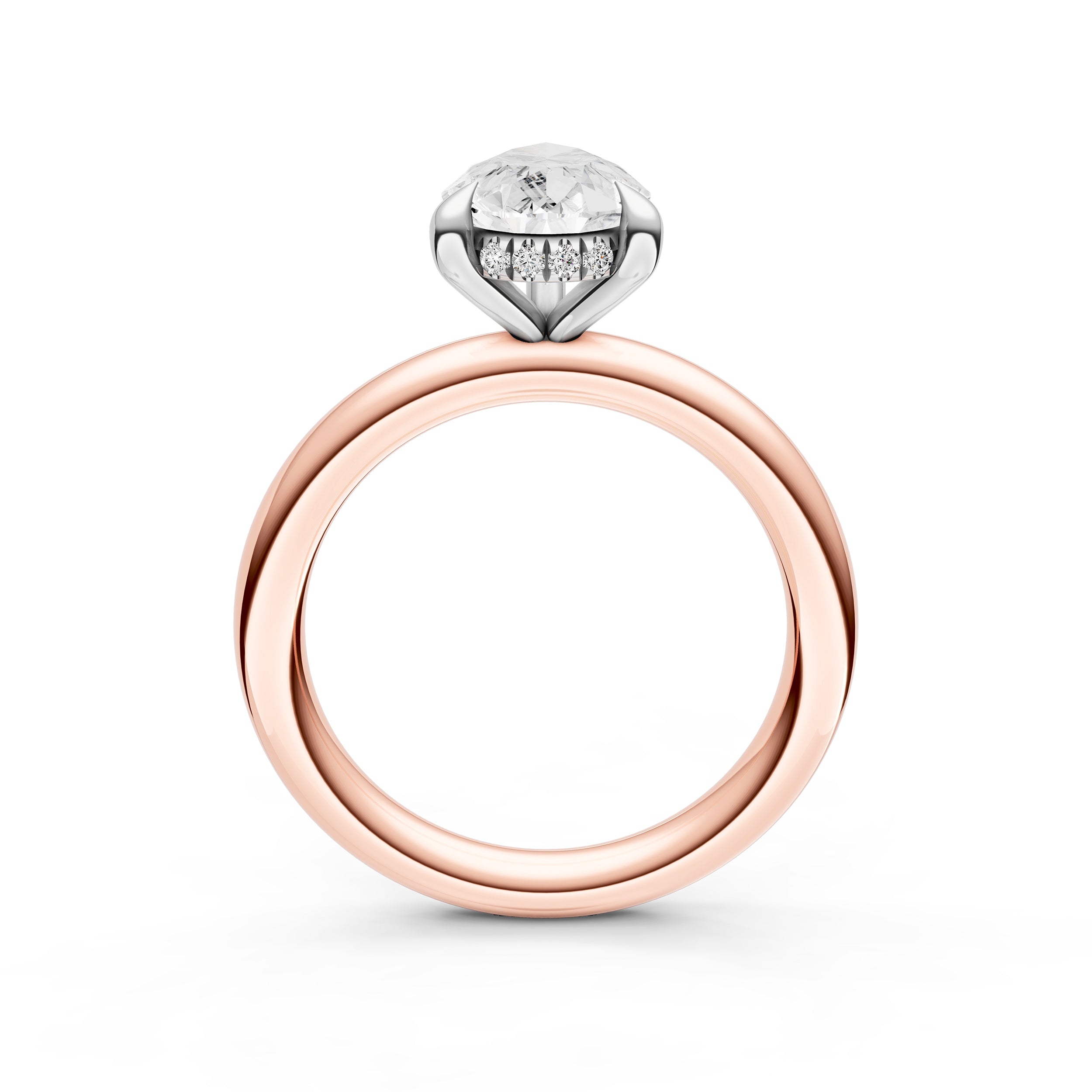 Classic Hidden Halo Engagement Ring (Pear Shape) Birmingham Jewelry Engagement Ring Birmingham Jewelry 