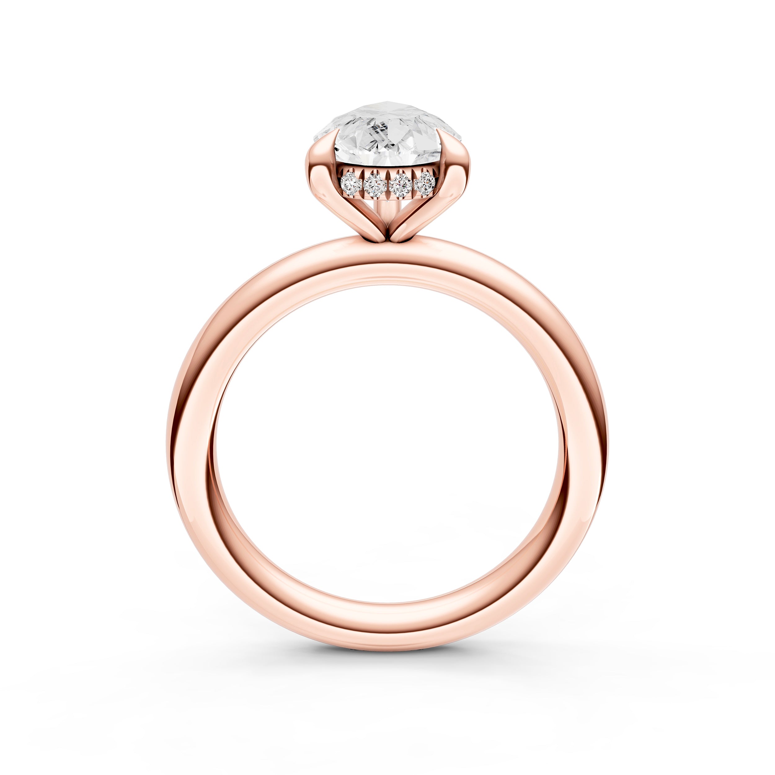 Classic Hidden Halo Engagement Ring (Pear Shape) Birmingham Jewelry Engagement Ring Birmingham Jewelry 