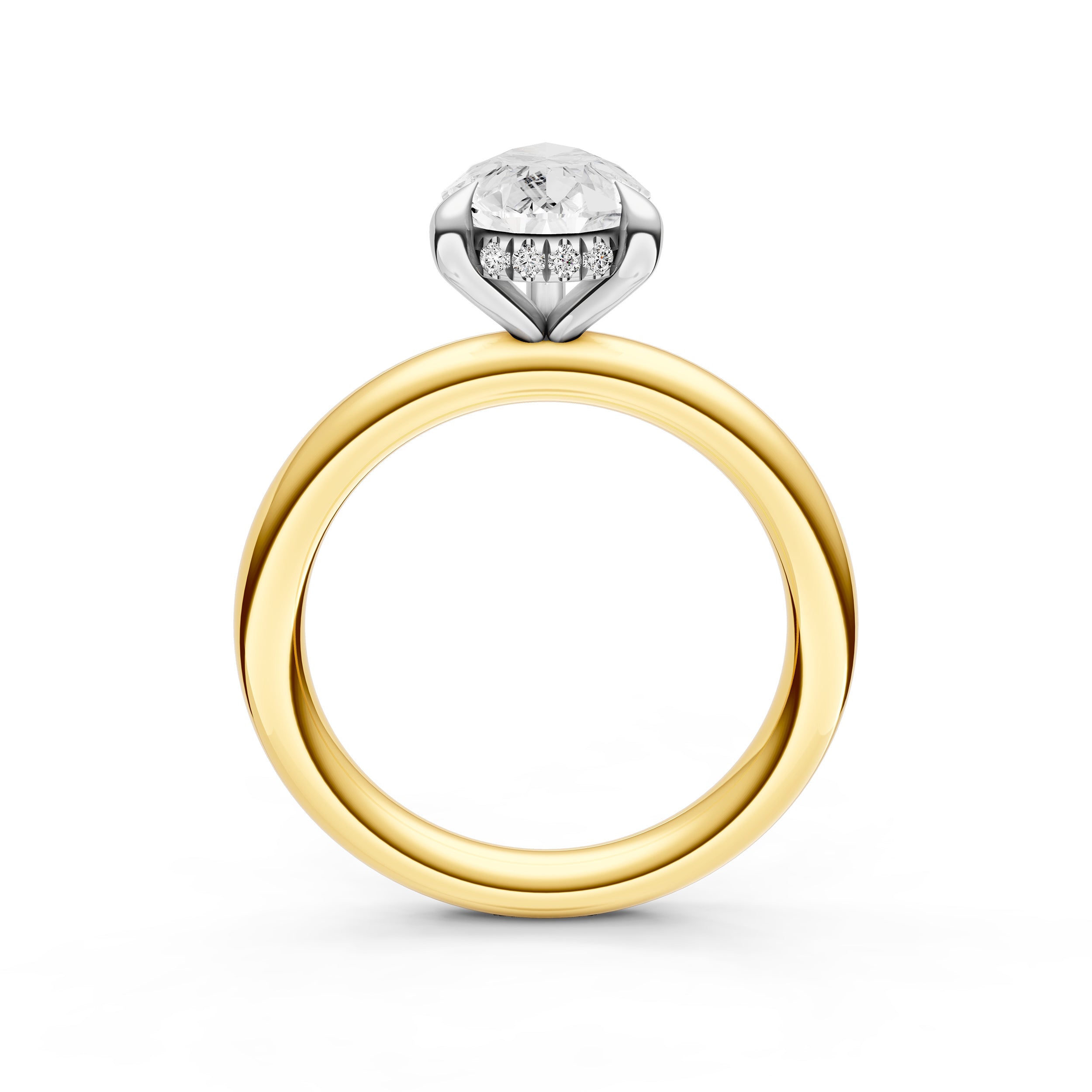 Classic Hidden Halo Engagement Ring (Pear Shape) Birmingham Jewelry Engagement Ring Birmingham Jewelry 