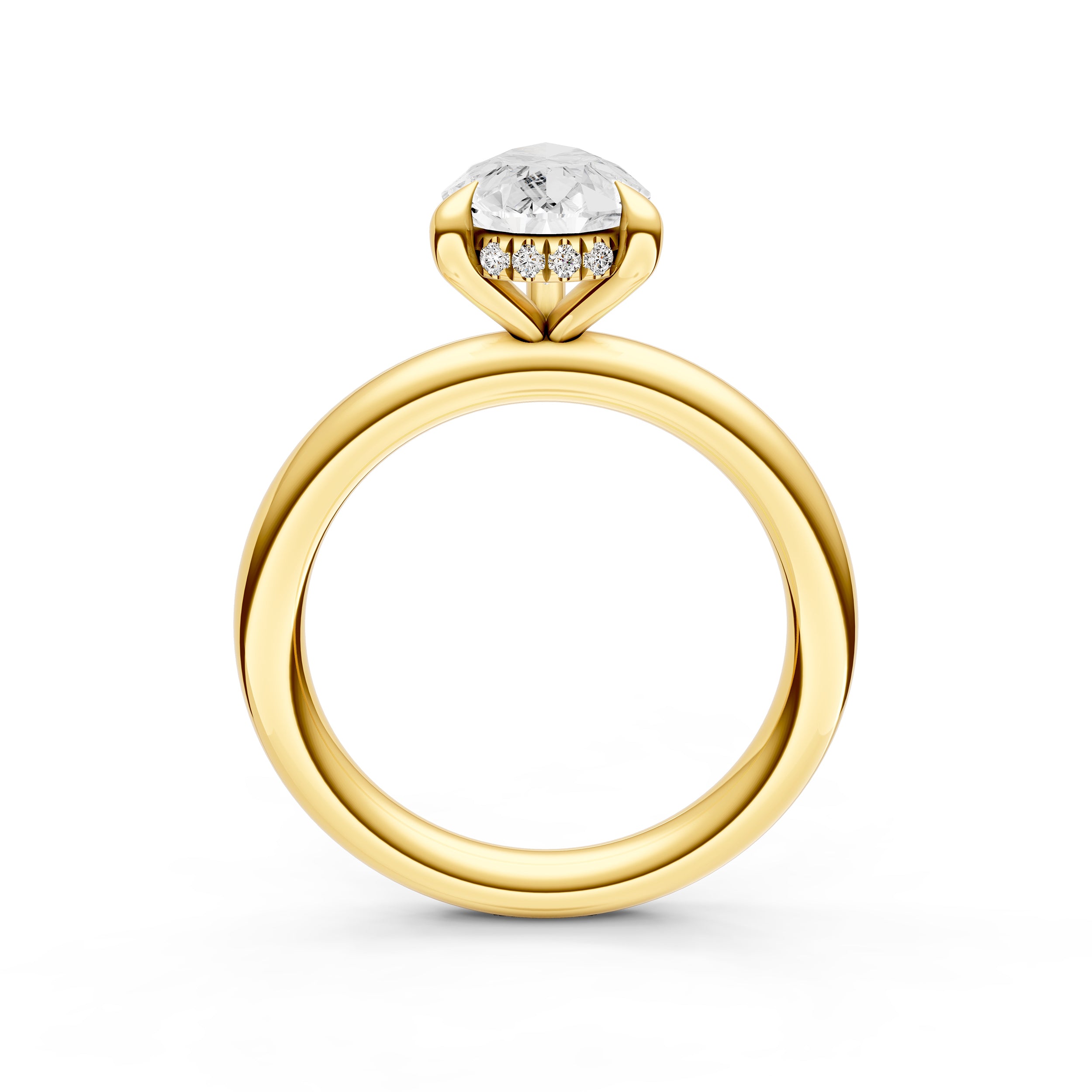 Classic Hidden Halo Engagement Ring (Pear Shape) Birmingham Jewelry Engagement Ring Birmingham Jewelry 