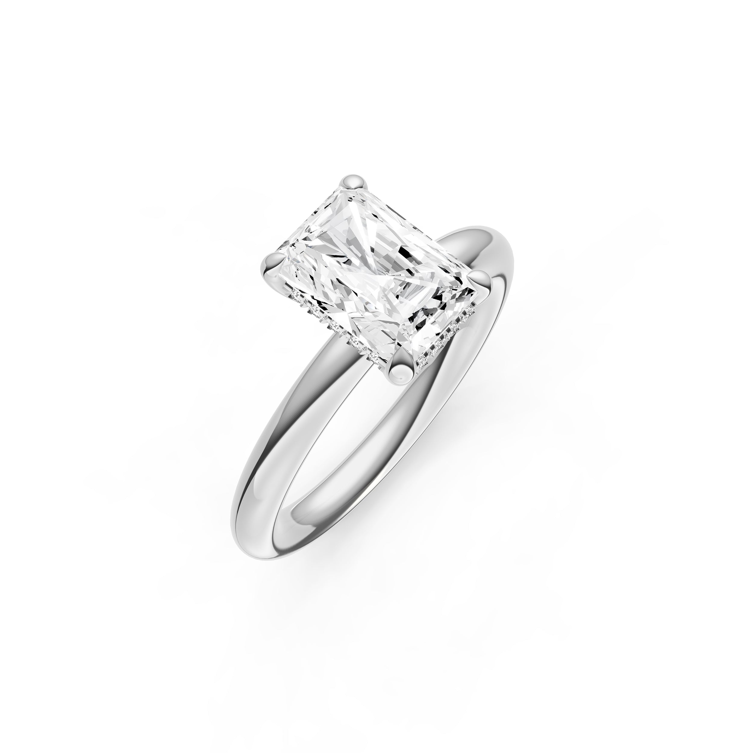 Classic Hidden Halo Engagement Ring (Radiant) Birmingham Jewelry Engagement Ring Birmingham Jewelry 