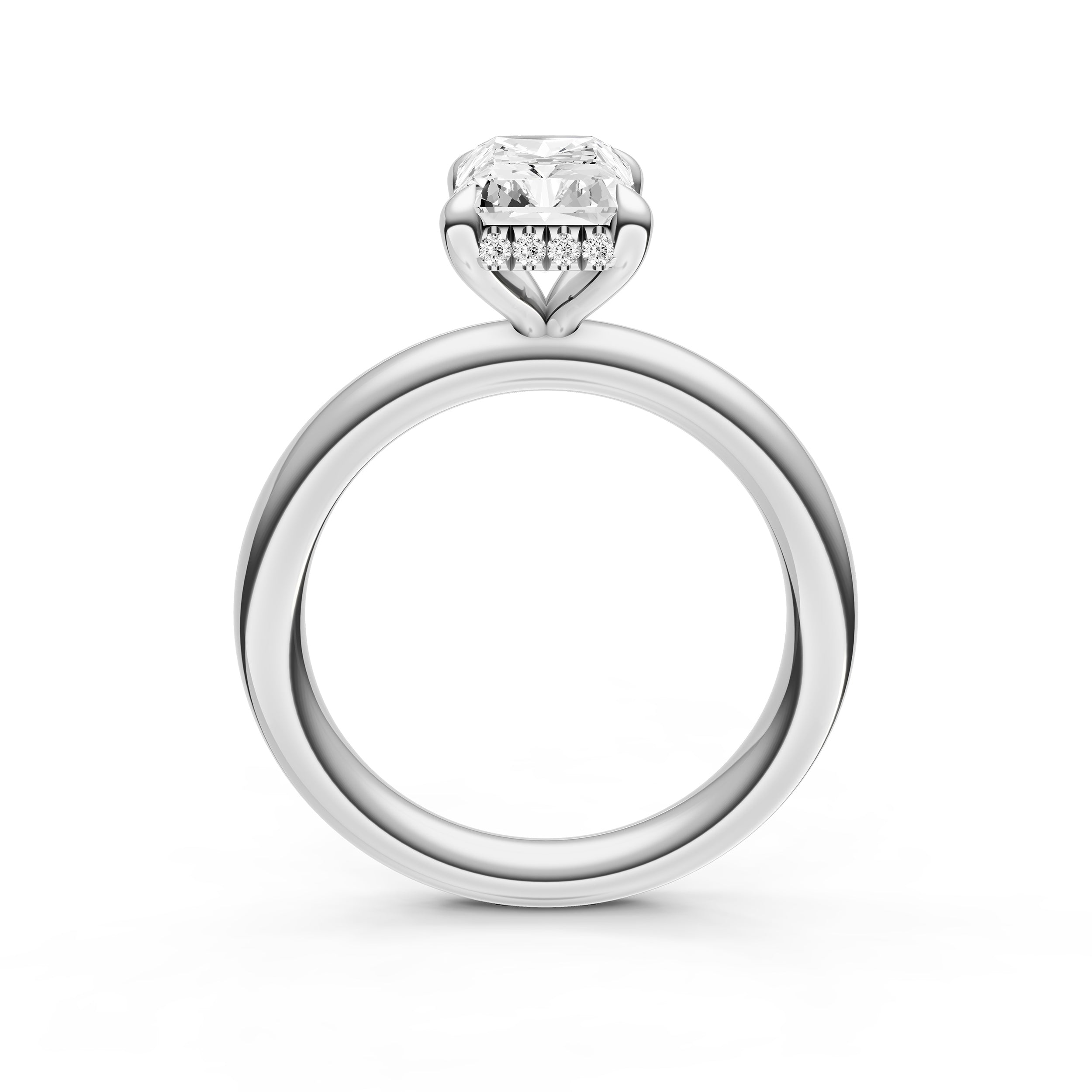 Classic Hidden Halo Engagement Ring (Radiant) Birmingham Jewelry Engagement Ring Birmingham Jewelry 