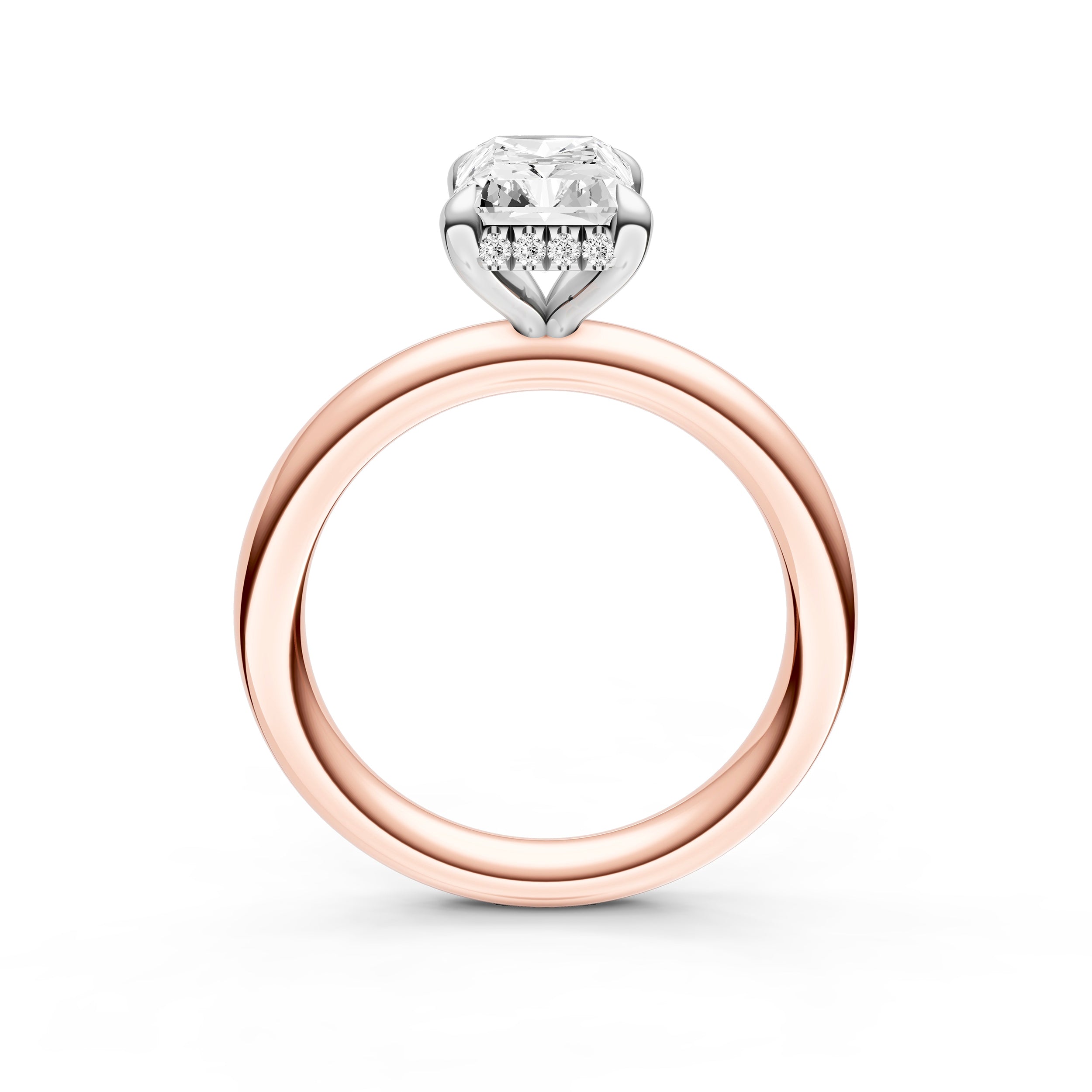 Classic Hidden Halo Engagement Ring (Radiant) Birmingham Jewelry Engagement Ring Birmingham Jewelry 