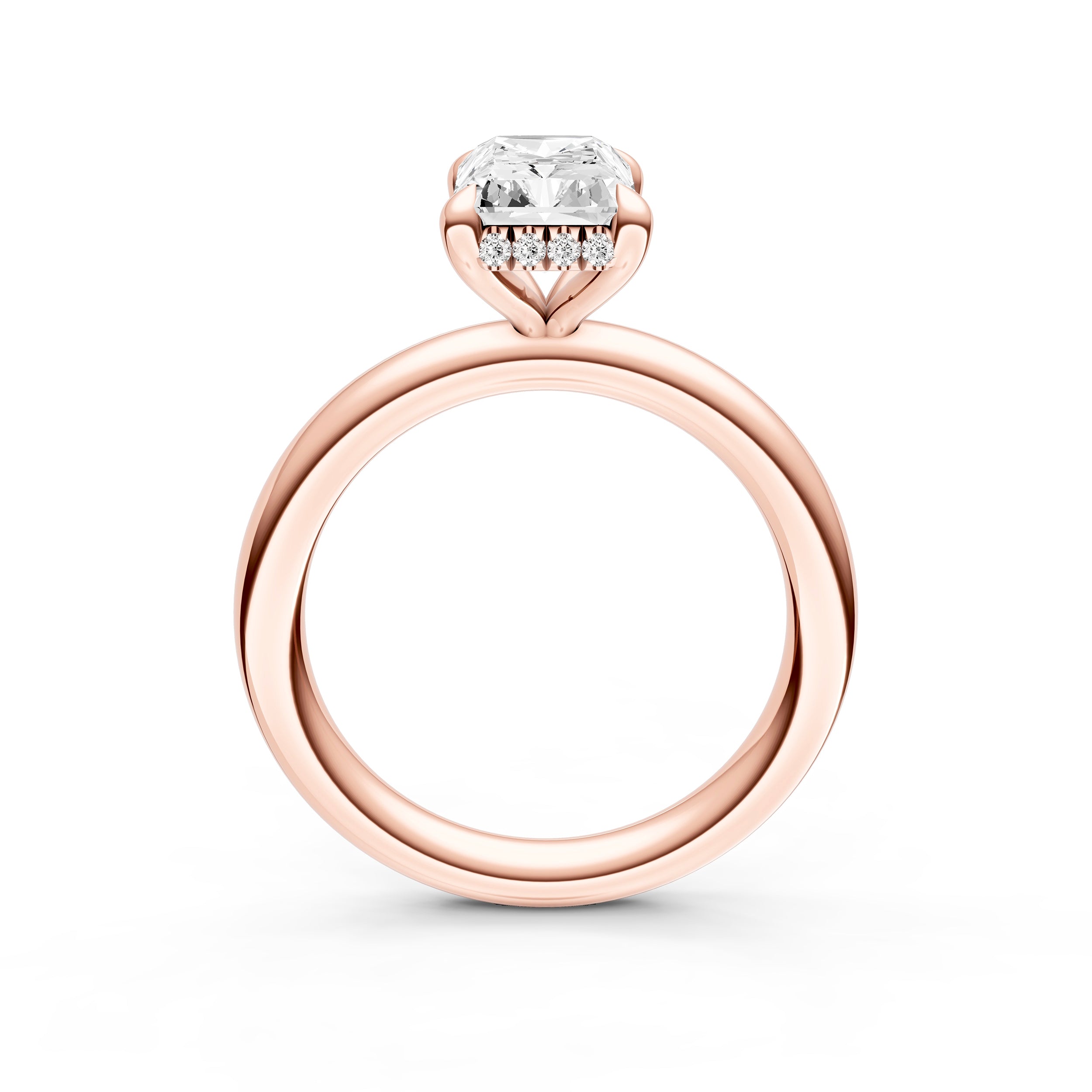 Classic Hidden Halo Engagement Ring (Radiant) Birmingham Jewelry Engagement Ring Birmingham Jewelry 