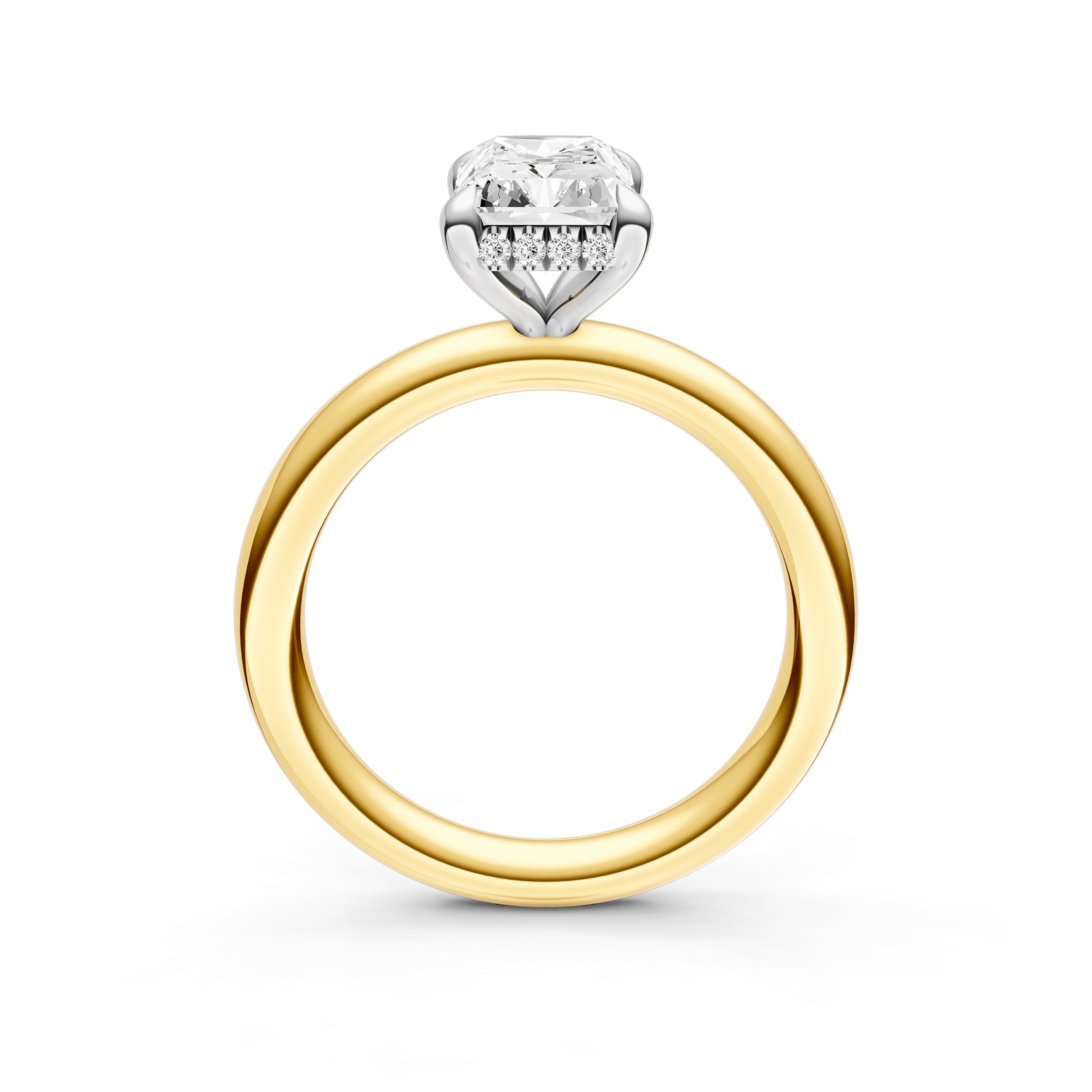 Classic Hidden Halo Engagement Ring (Radiant) Birmingham Jewelry Engagement Ring Birmingham Jewelry 