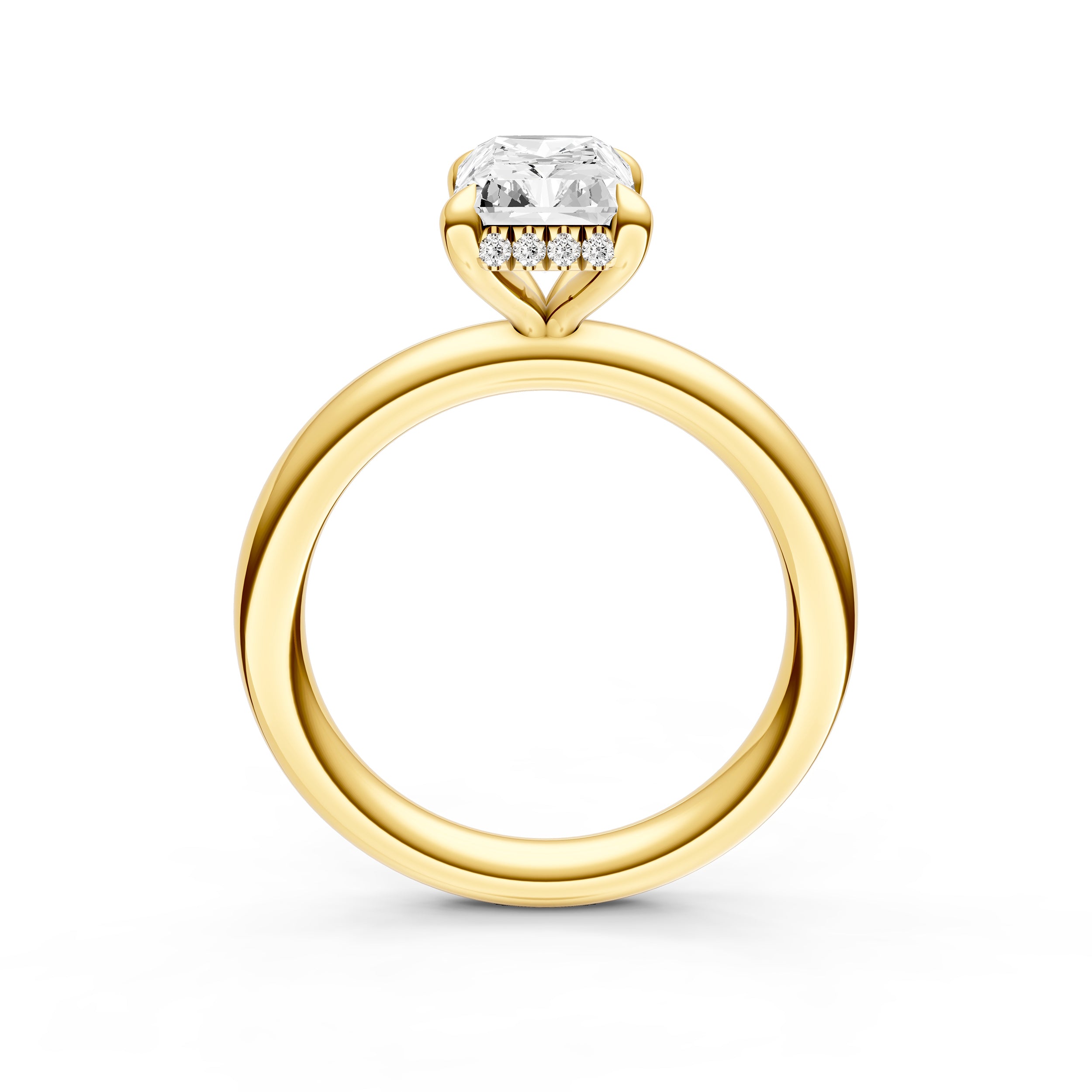 Classic Hidden Halo Engagement Ring (Radiant) Birmingham Jewelry Engagement Ring Birmingham Jewelry 