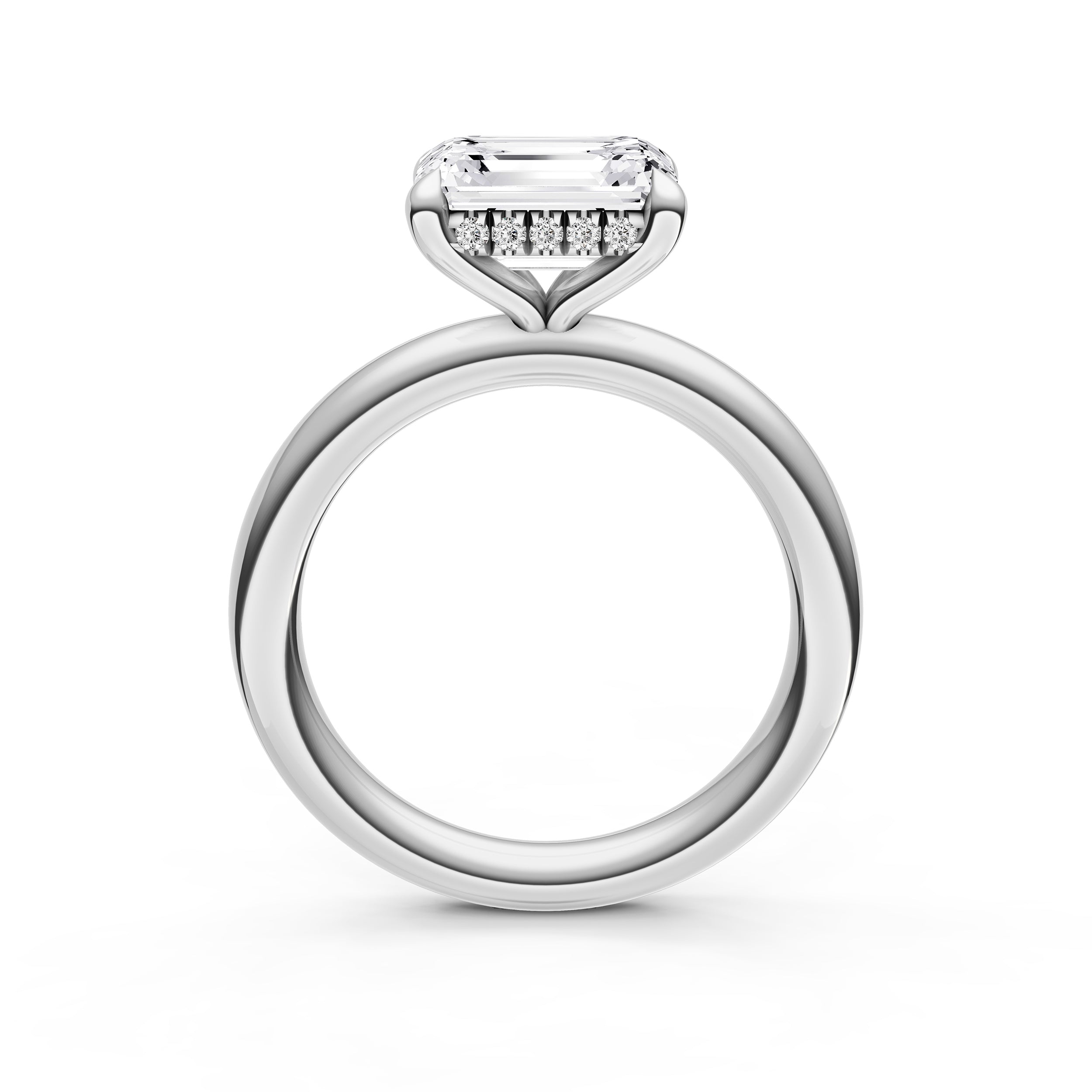 E2W Hidden Halo Engagement Ring (Emerald Cut) Birmingham Jewelry Engagement Ring Birmingham Jewelry 