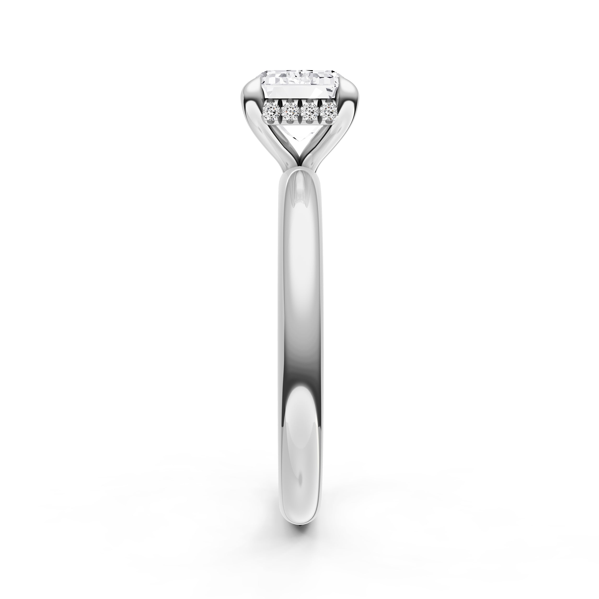 E2W Hidden Halo Engagement Ring (Emerald Cut) Birmingham Jewelry Engagement Ring Birmingham Jewelry 