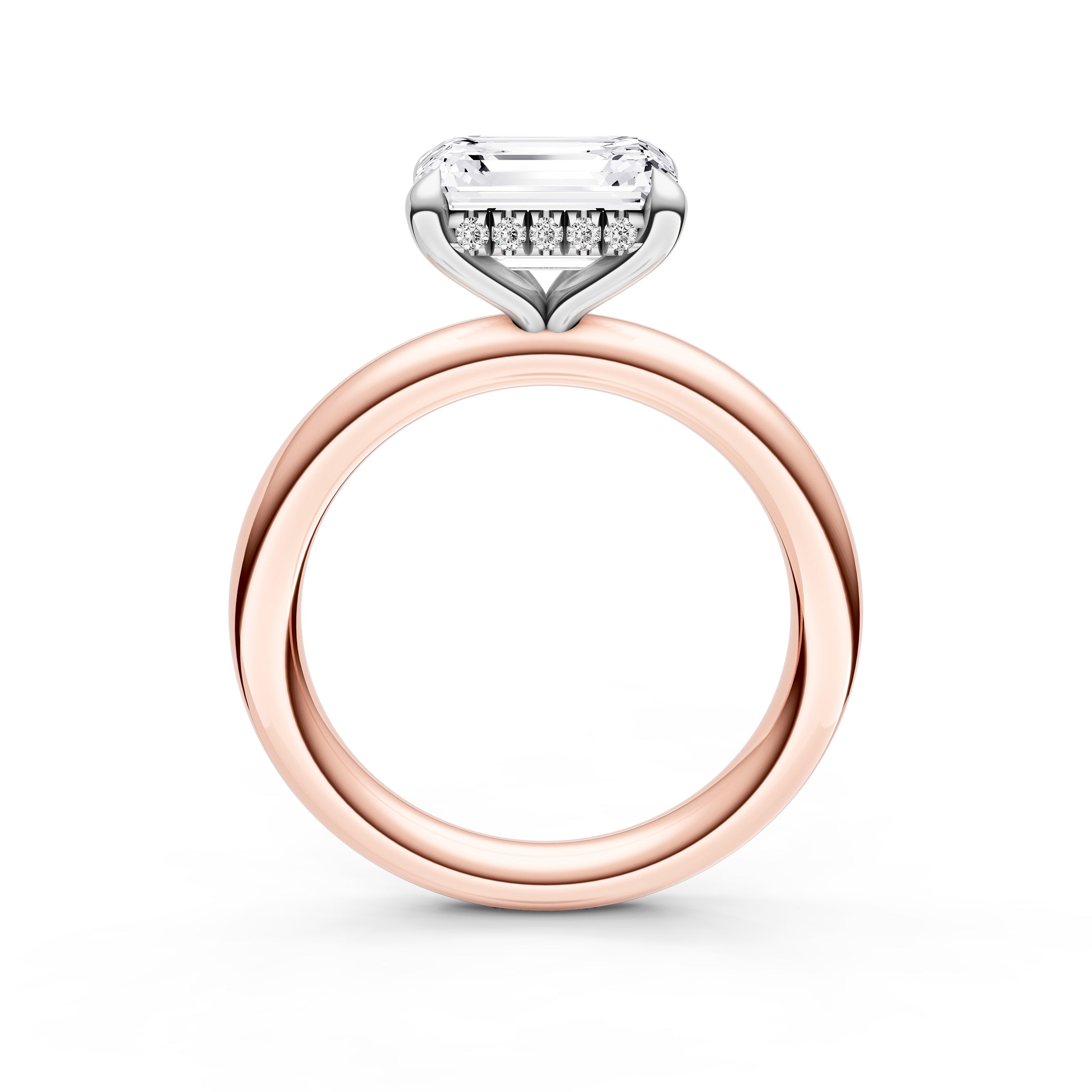 E2W Hidden Halo Engagement Ring (Emerald Cut) Birmingham Jewelry Engagement Ring Birmingham Jewelry 