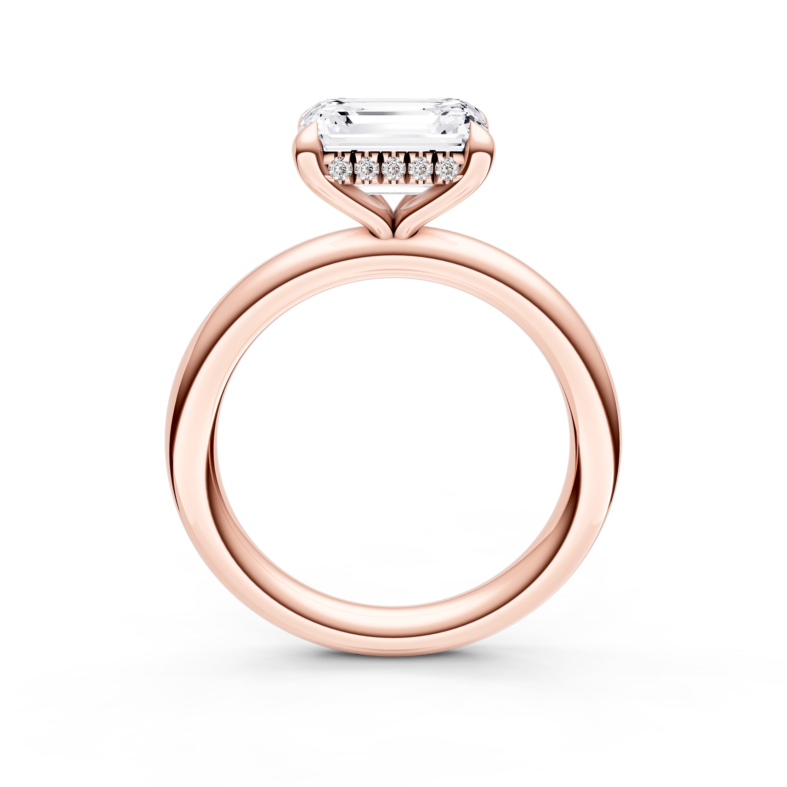 E2W Hidden Halo Engagement Ring (Emerald Cut) Birmingham Jewelry Engagement Ring Birmingham Jewelry 