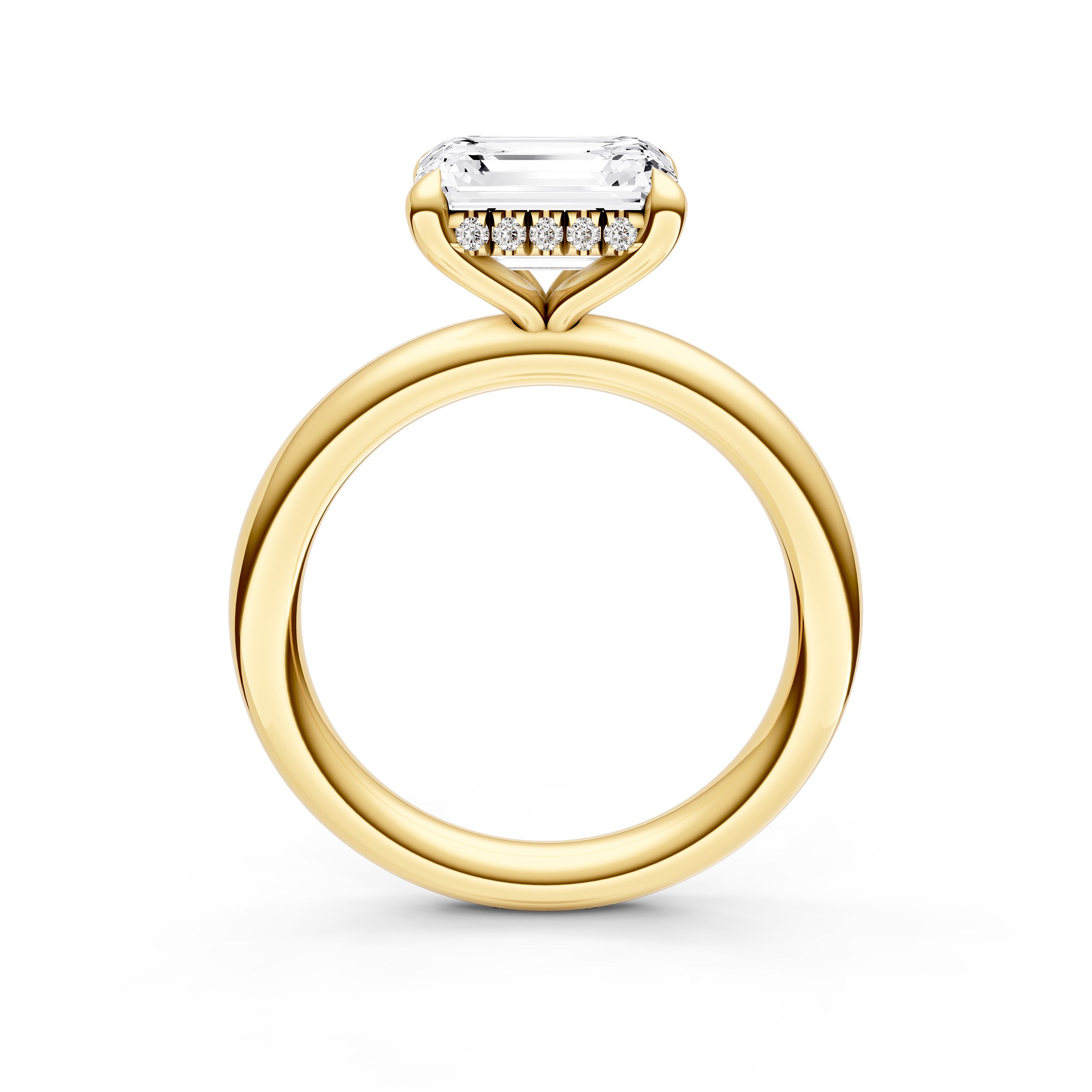 E2W Hidden Halo Engagement Ring (Emerald Cut) Birmingham Jewelry Engagement Ring Birmingham Jewelry 