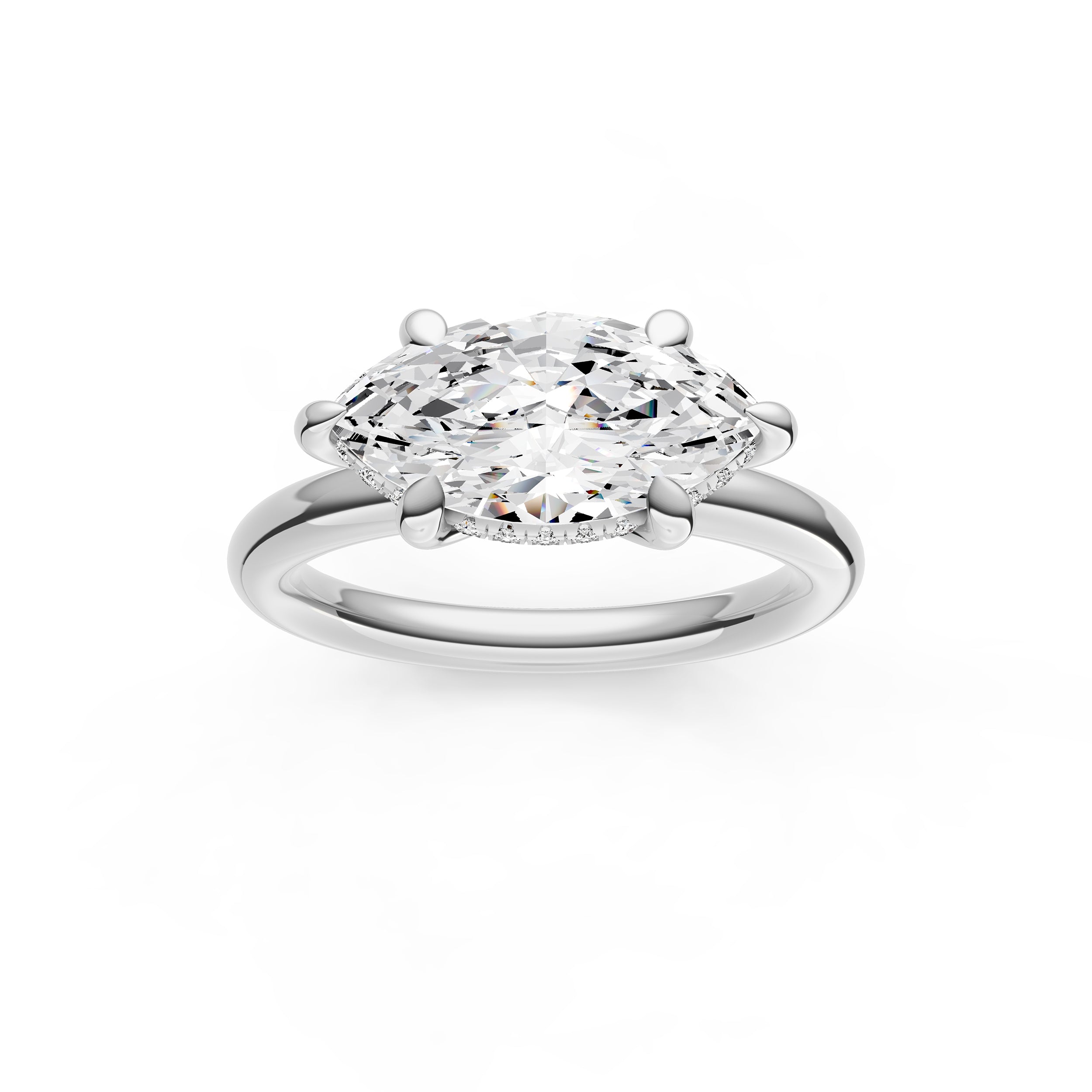 E2W Hidden Halo Engagement Ring (Marquise) Birmingham Jewelry Engagement Ring Birmingham Jewelry 