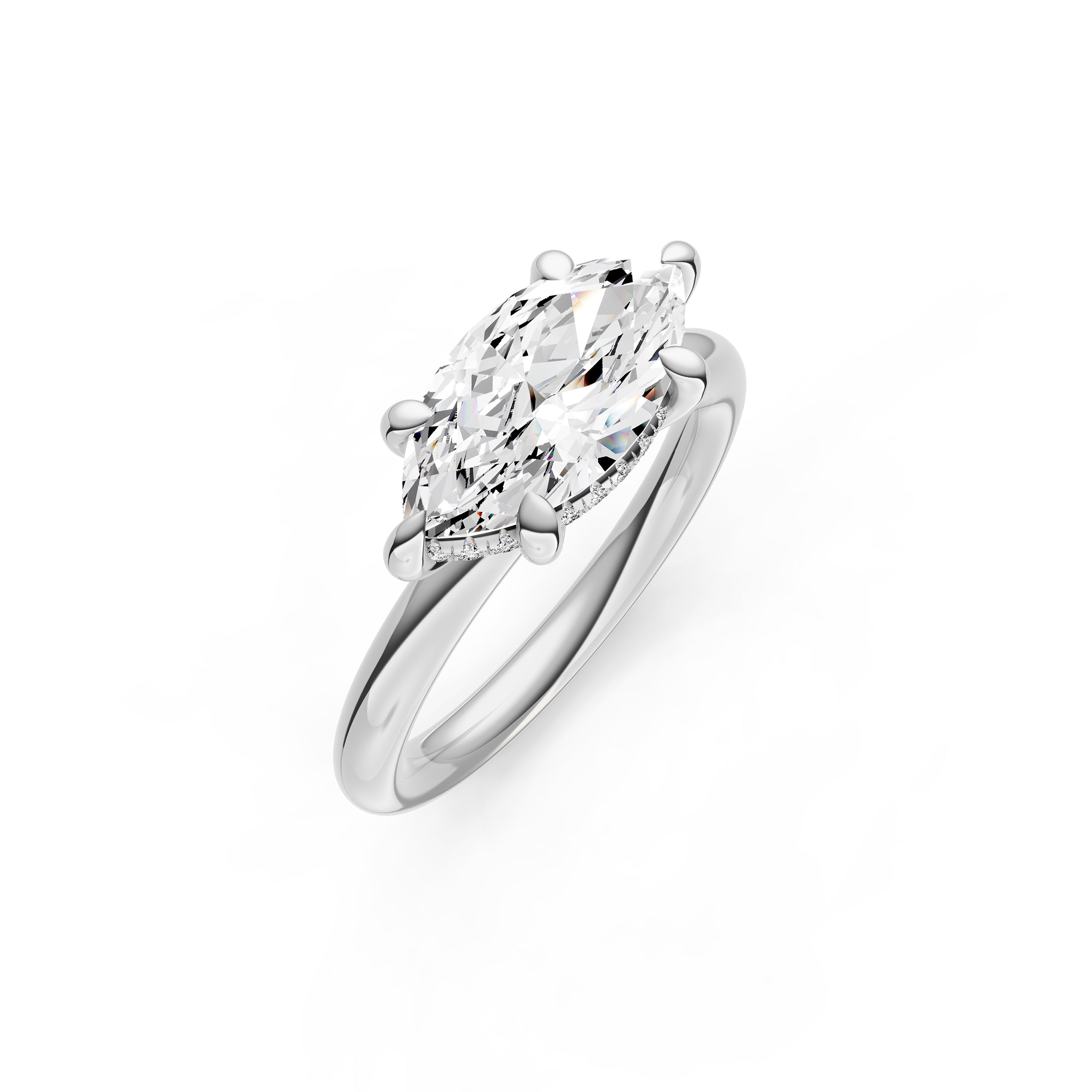 E2W Hidden Halo Engagement Ring (Marquise) Birmingham Jewelry Engagement Ring Birmingham Jewelry 