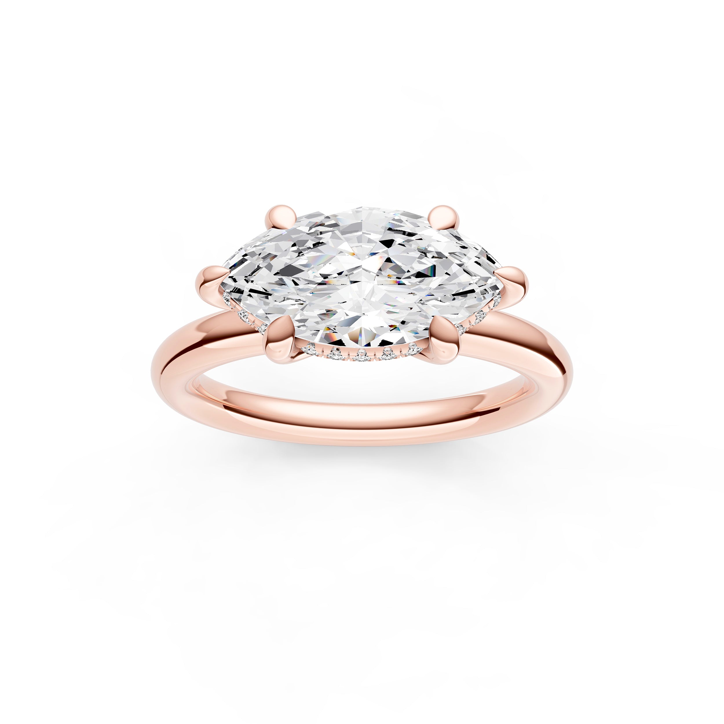 E2W Hidden Halo Engagement Ring (Marquise) Birmingham Jewelry Engagement Ring Birmingham Jewelry 