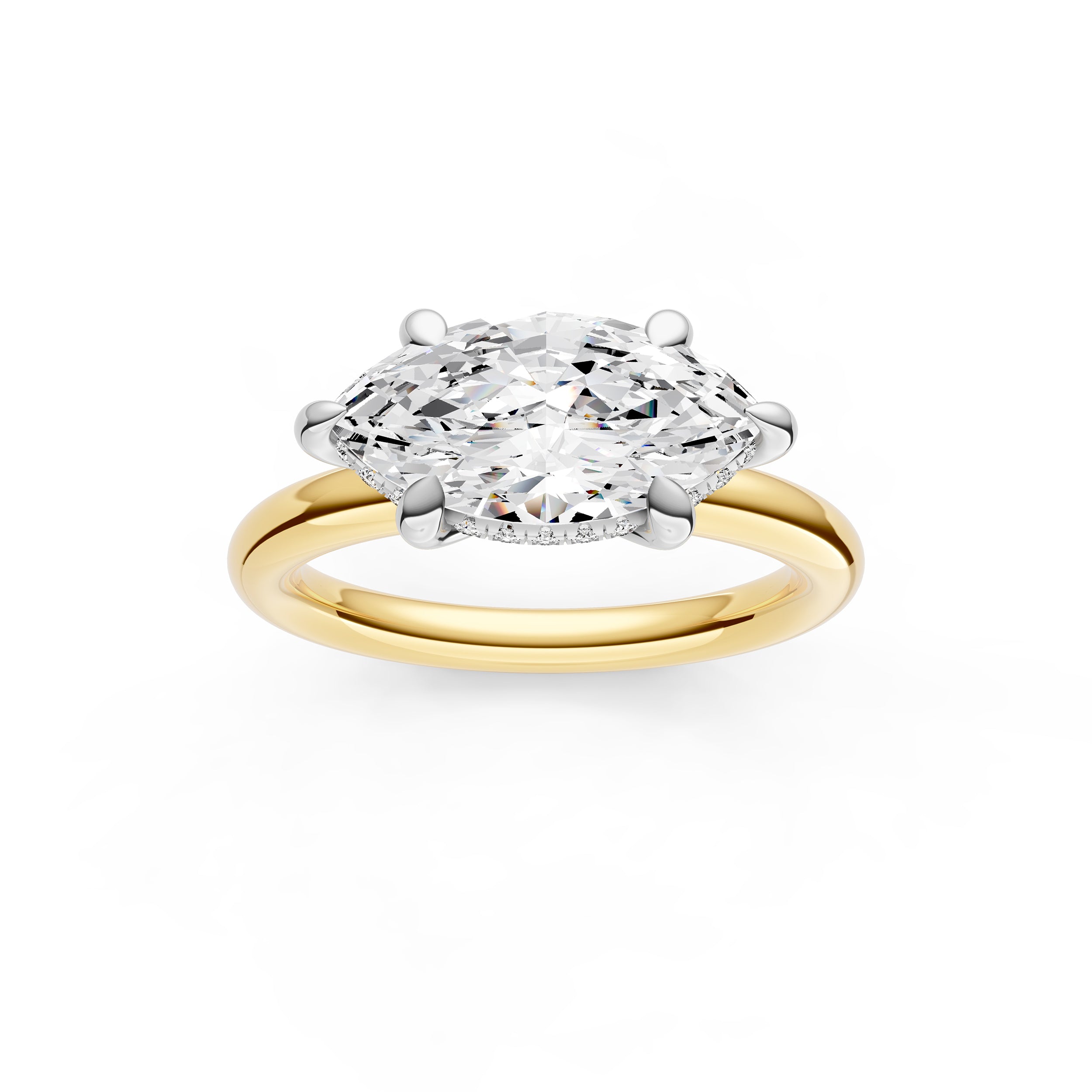 E2W Hidden Halo Engagement Ring (Marquise) Birmingham Jewelry Engagement Ring Birmingham Jewelry 