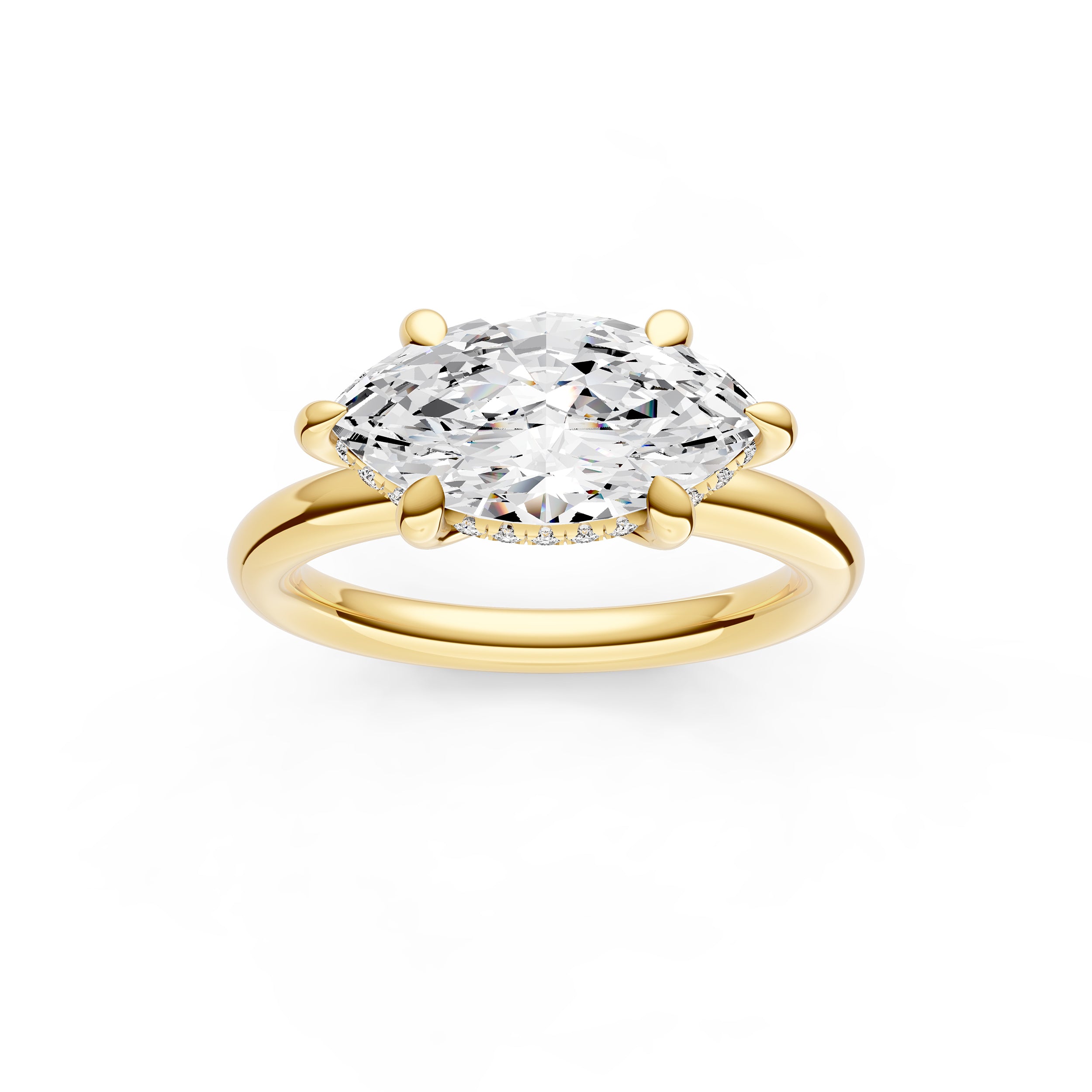 E2W Hidden Halo Engagement Ring (Marquise) Birmingham Jewelry Engagement Ring Birmingham Jewelry 