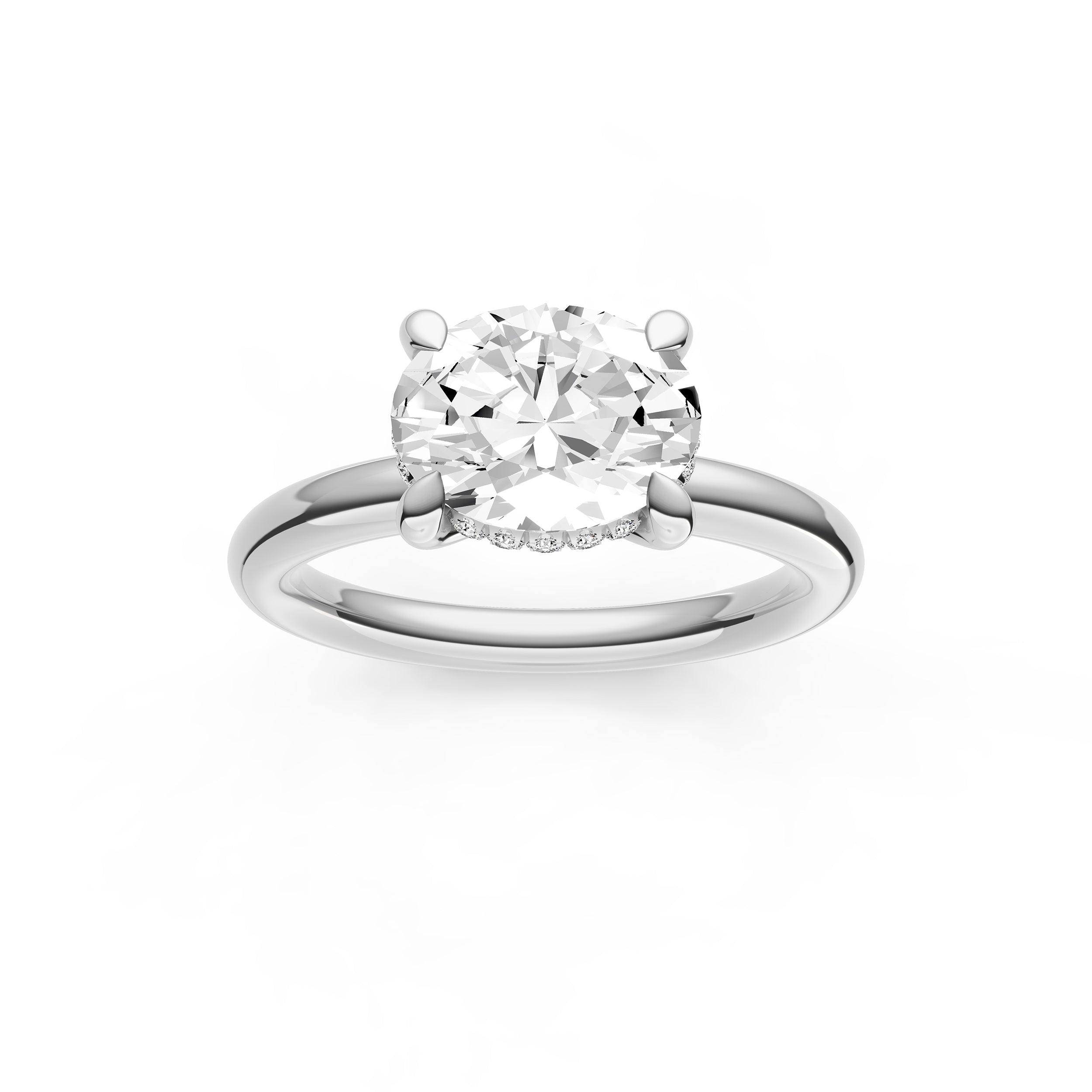 E2W Hidden Halo Engagement Ring (Oval) Birmingham Jewelry Engagement Ring Birmingham Jewelry 