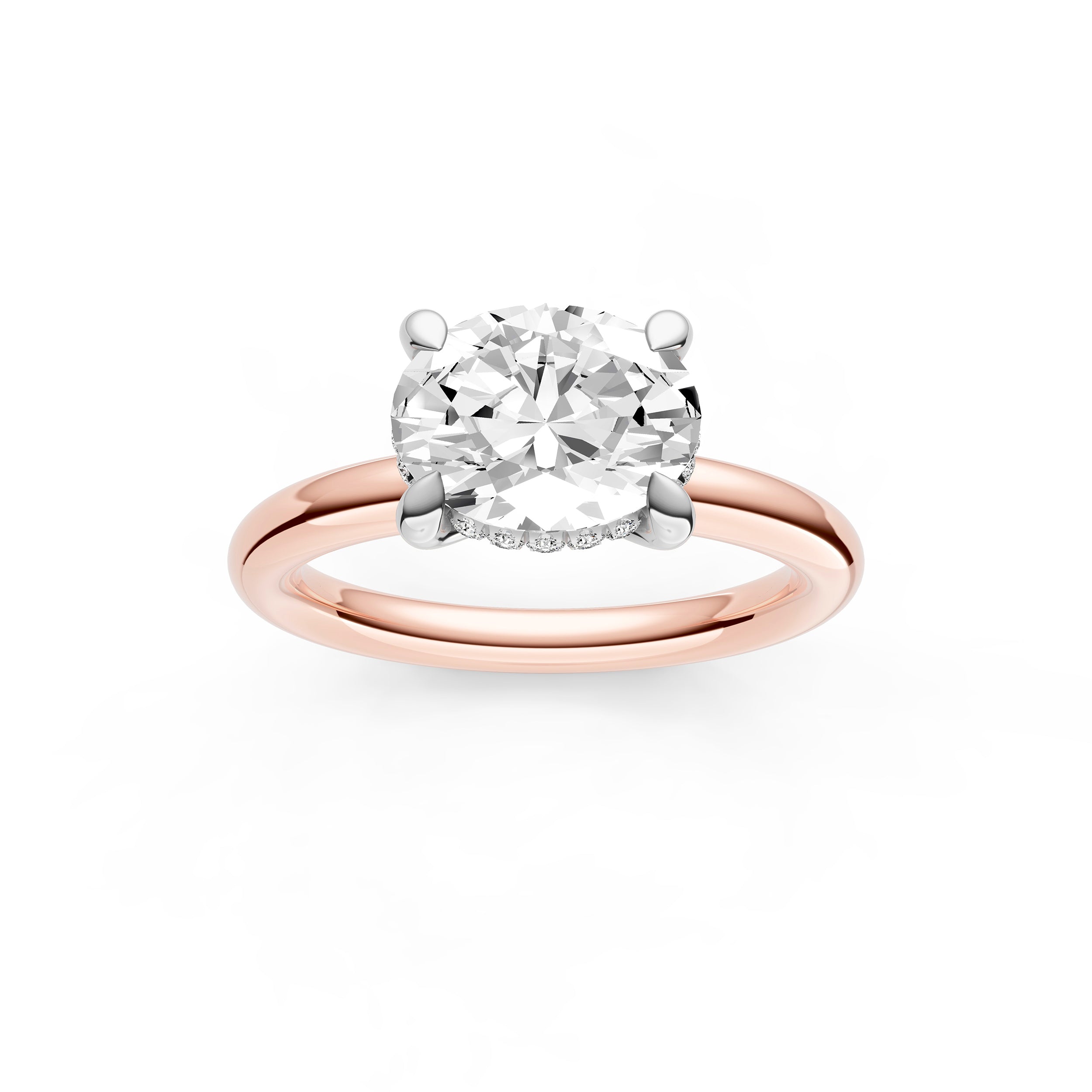 E2W Hidden Halo Engagement Ring (Oval) Birmingham Jewelry Engagement Ring Birmingham Jewelry 