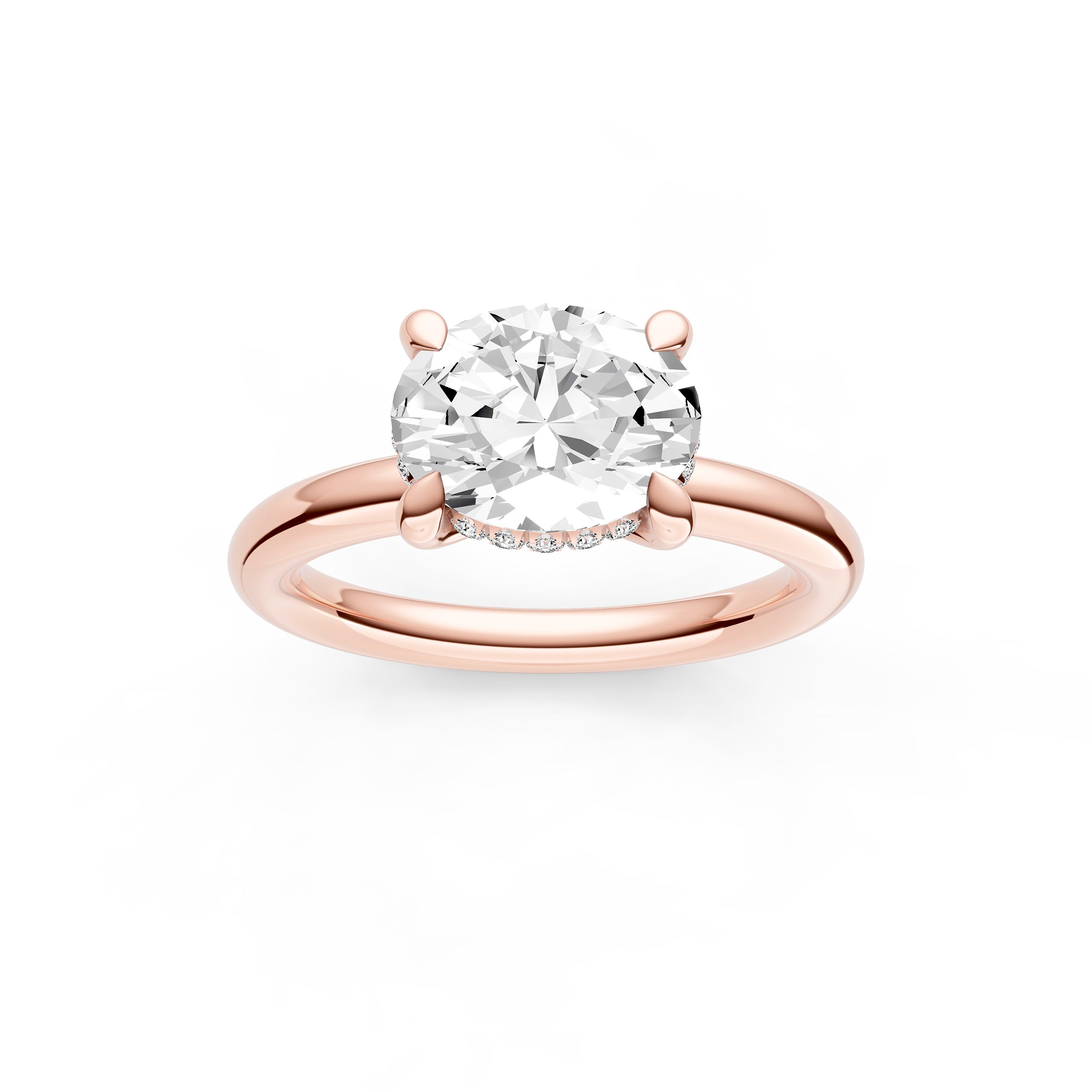 E2W Hidden Halo Engagement Ring (Oval) Birmingham Jewelry Engagement Ring Birmingham Jewelry 