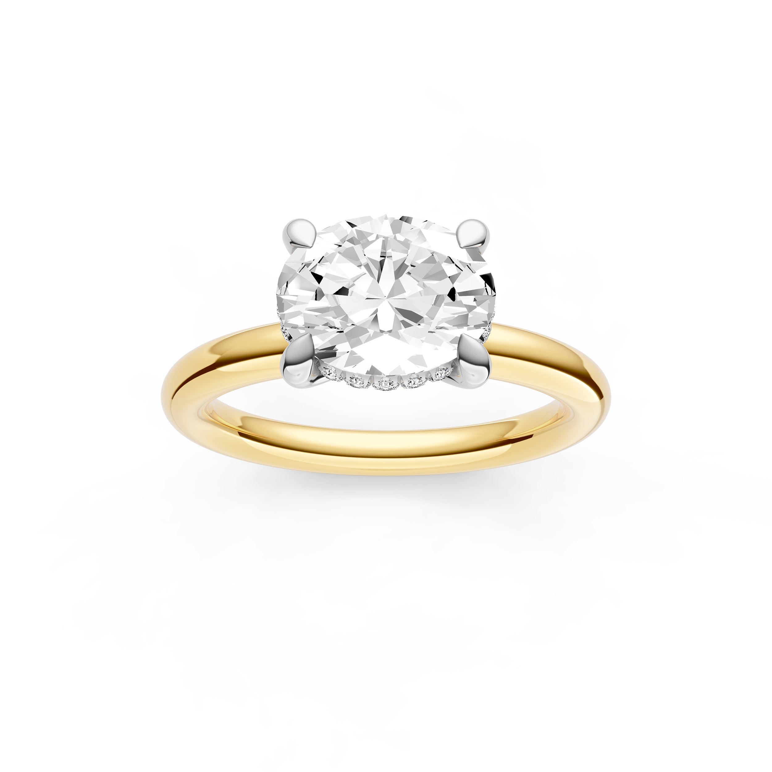 E2W Hidden Halo Engagement Ring (Oval) Birmingham Jewelry Engagement Ring Birmingham Jewelry 