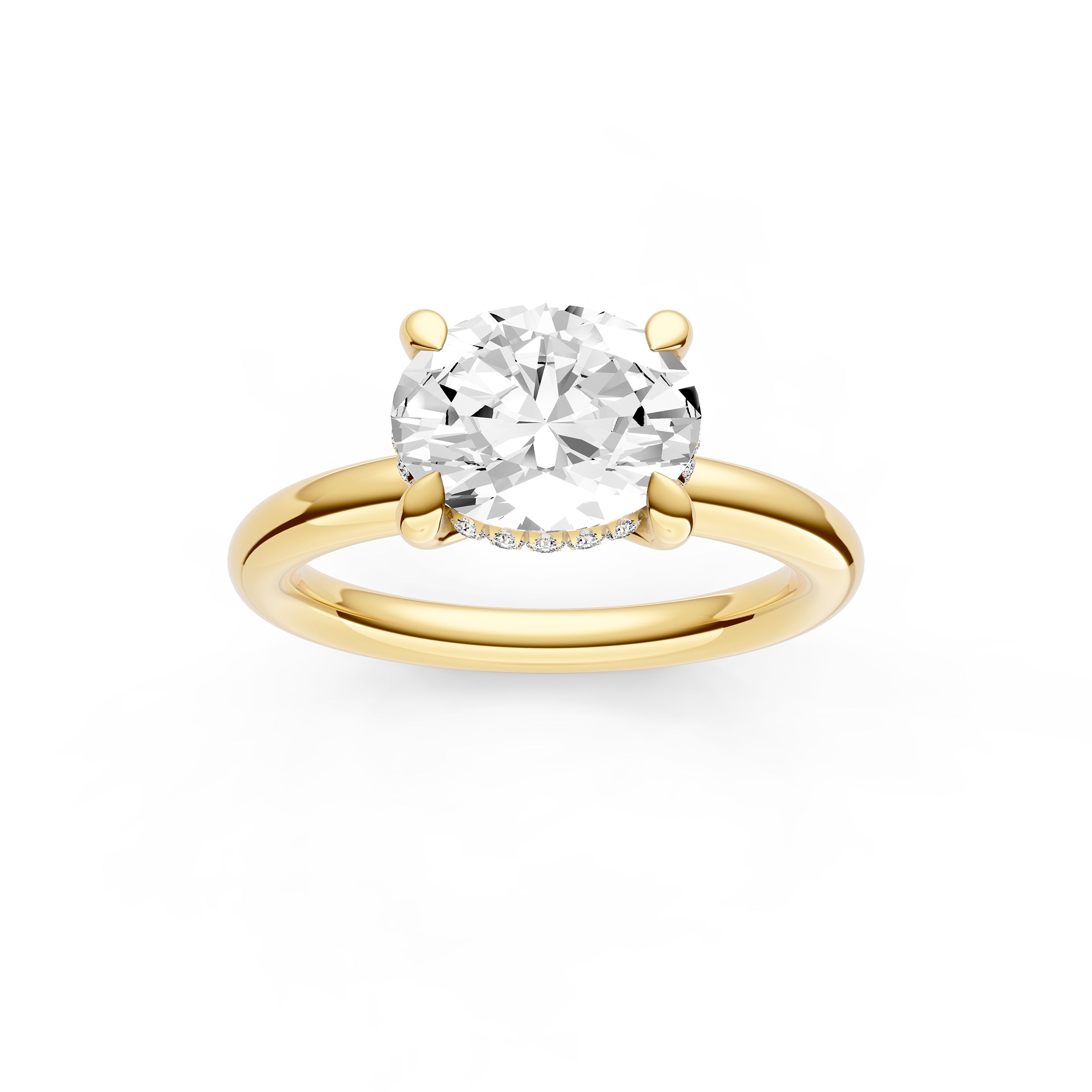 E2W Hidden Halo Engagement Ring (Oval) Birmingham Jewelry Engagement Ring Birmingham Jewelry 