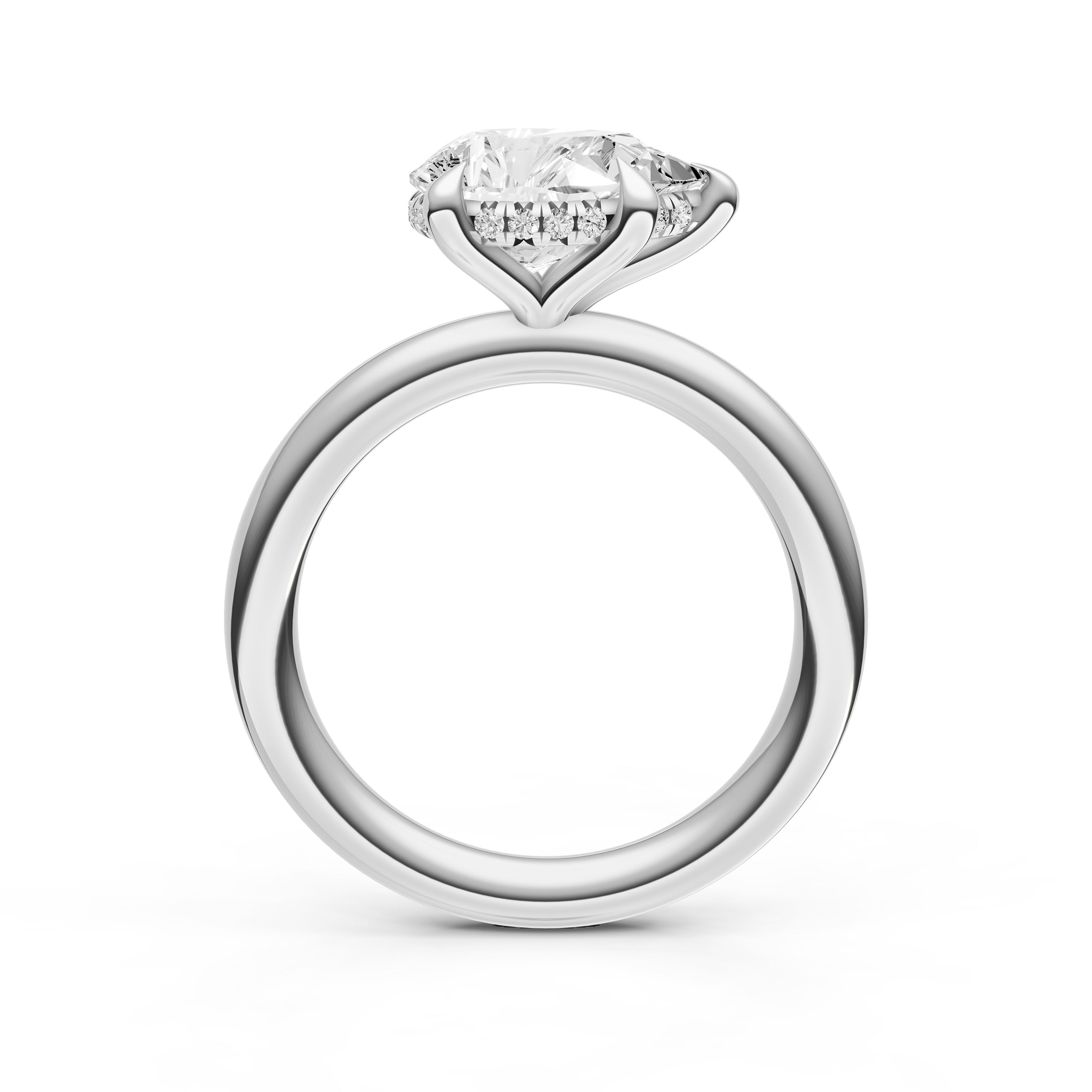 E2W Hidden Halo Engagement Ring (Pear Shape) Birmingham Jewelry Engagement Ring Birmingham Jewelry 