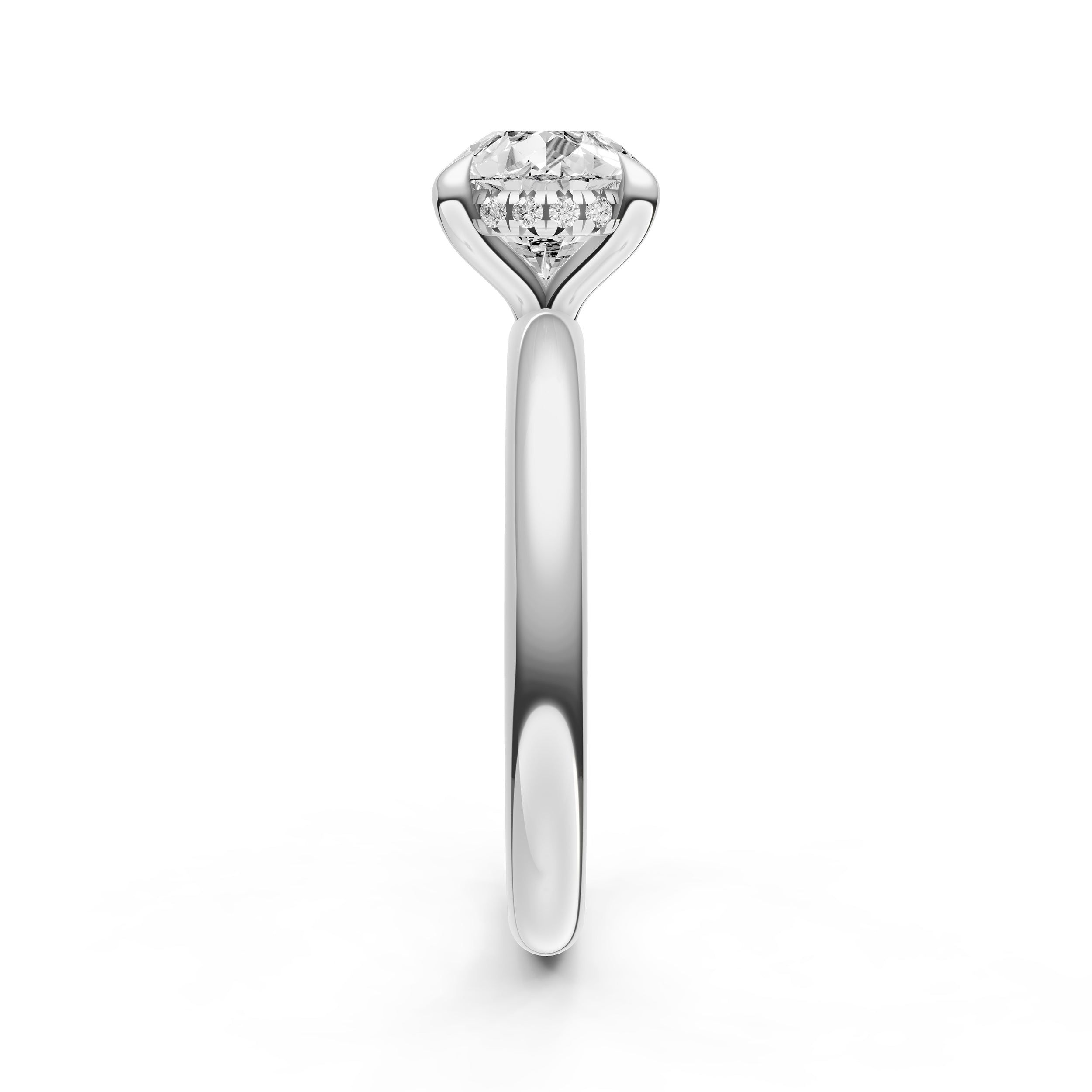 E2W Hidden Halo Engagement Ring (Pear Shape) Birmingham Jewelry Engagement Ring Birmingham Jewelry 