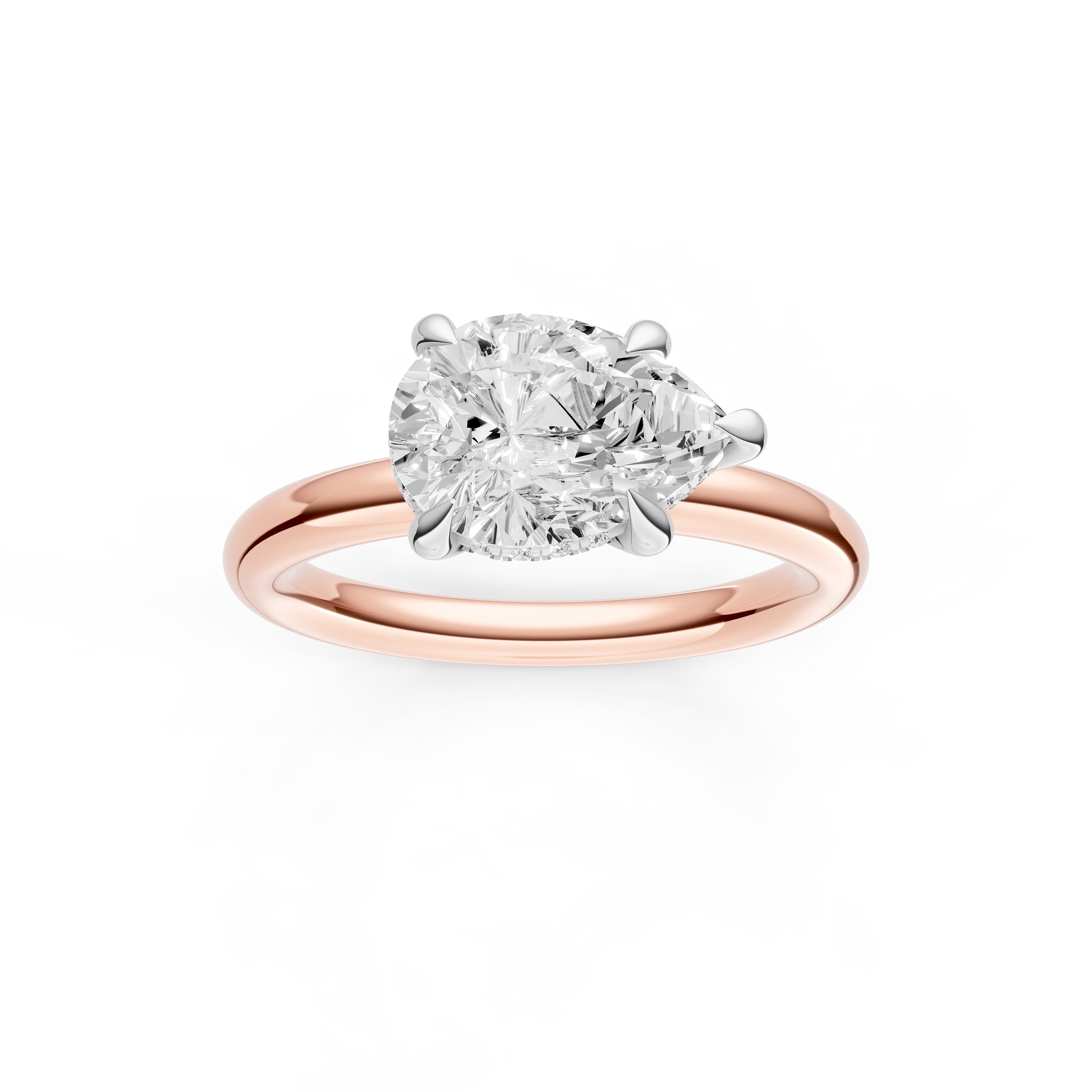 E2W Hidden Halo Engagement Ring (Pear Shape) Birmingham Jewelry Engagement Ring Birmingham Jewelry 