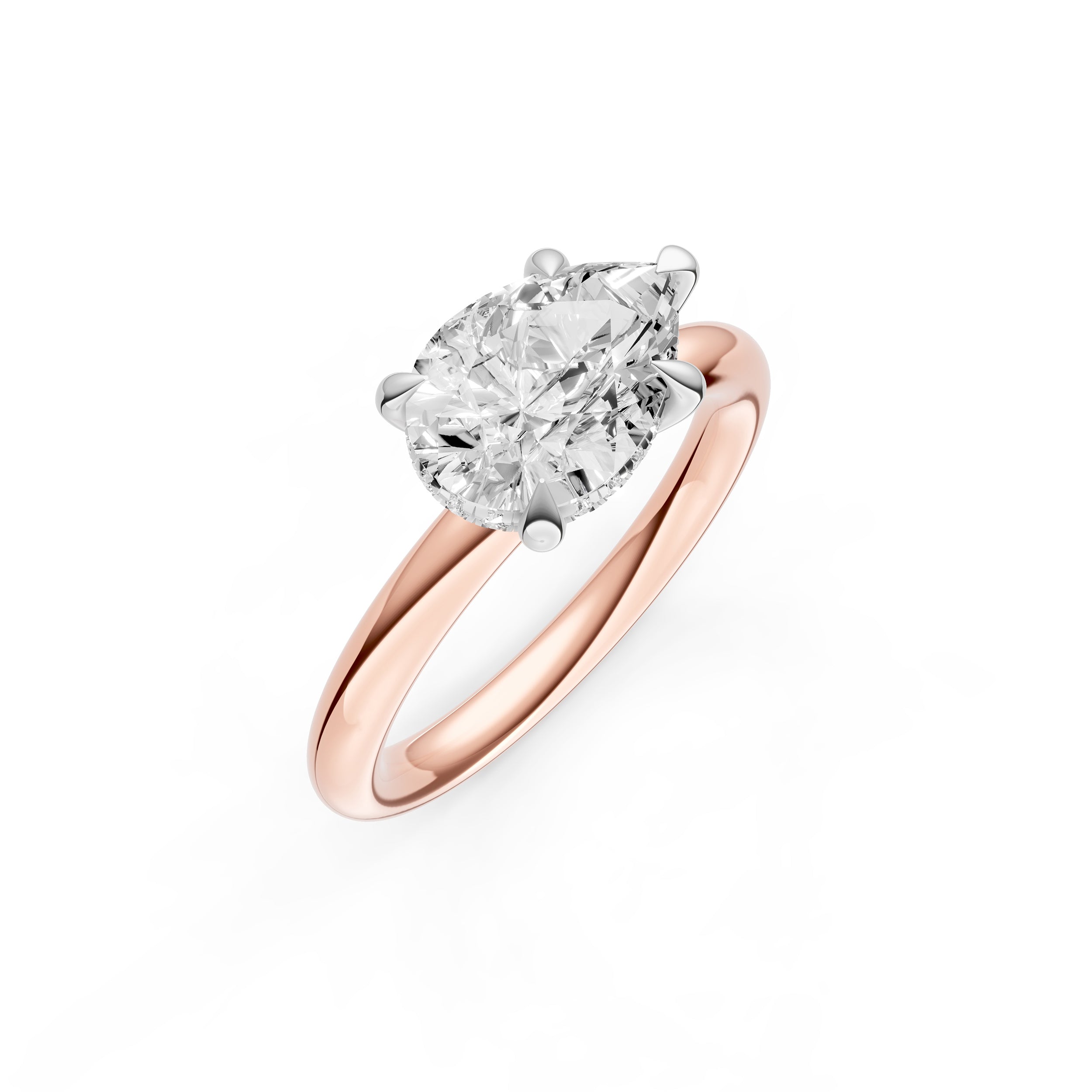 E2W Hidden Halo Engagement Ring (Pear Shape) Birmingham Jewelry Engagement Ring Birmingham Jewelry 