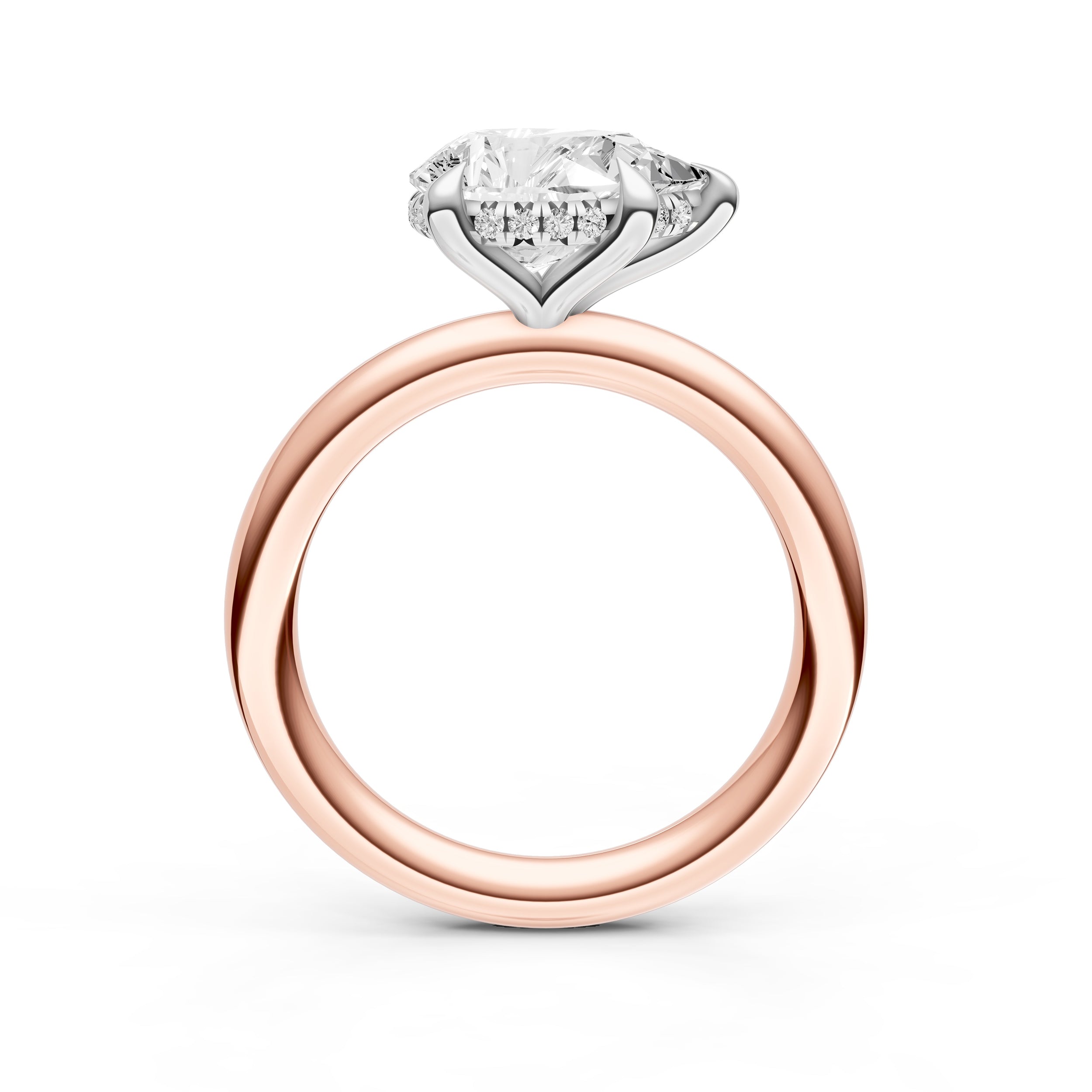 E2W Hidden Halo Engagement Ring (Pear Shape) Birmingham Jewelry Engagement Ring Birmingham Jewelry 