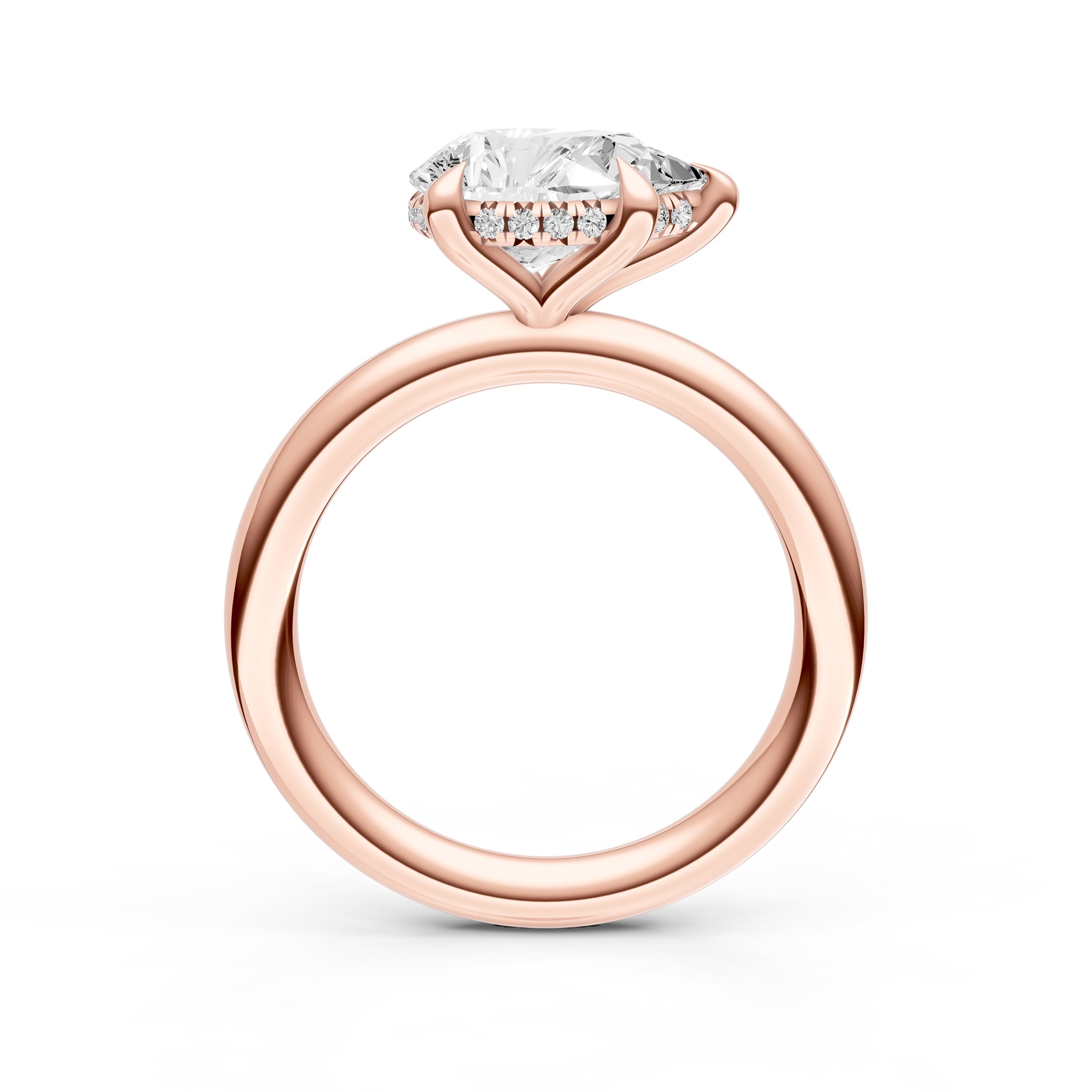 E2W Hidden Halo Engagement Ring (Pear Shape) Birmingham Jewelry Engagement Ring Birmingham Jewelry 