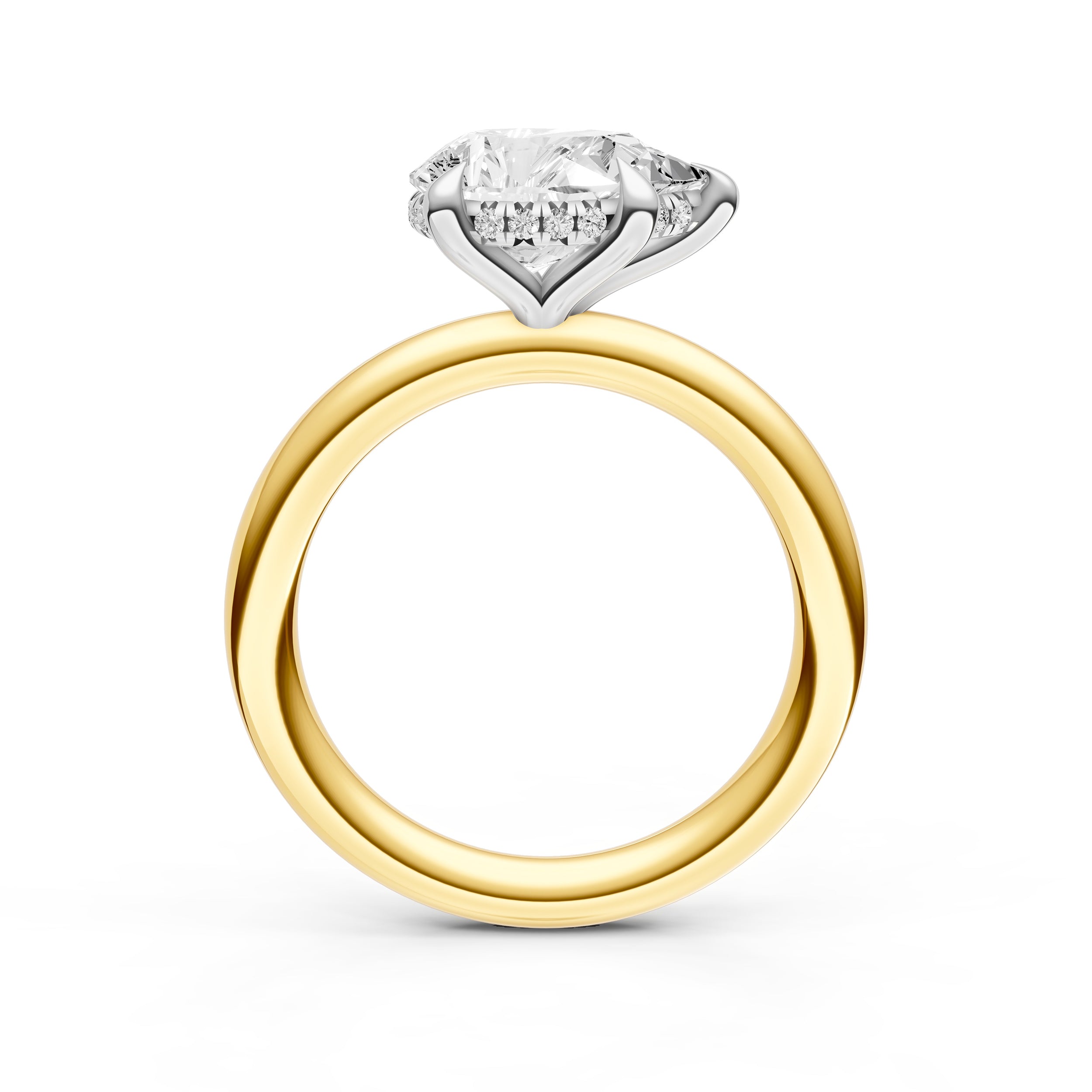 E2W Hidden Halo Engagement Ring (Pear Shape) Birmingham Jewelry Engagement Ring Birmingham Jewelry 