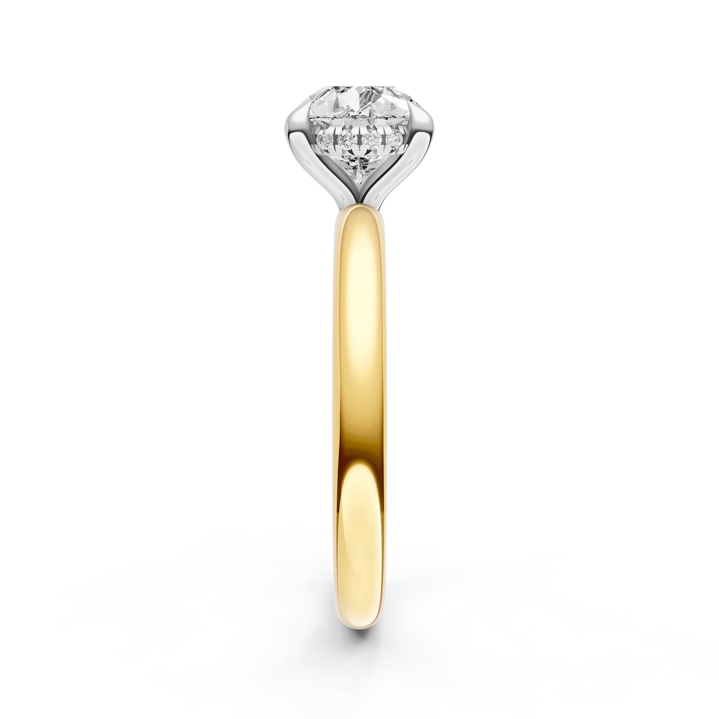 E2W Hidden Halo Engagement Ring (Pear Shape) Birmingham Jewelry Engagement Ring Birmingham Jewelry 