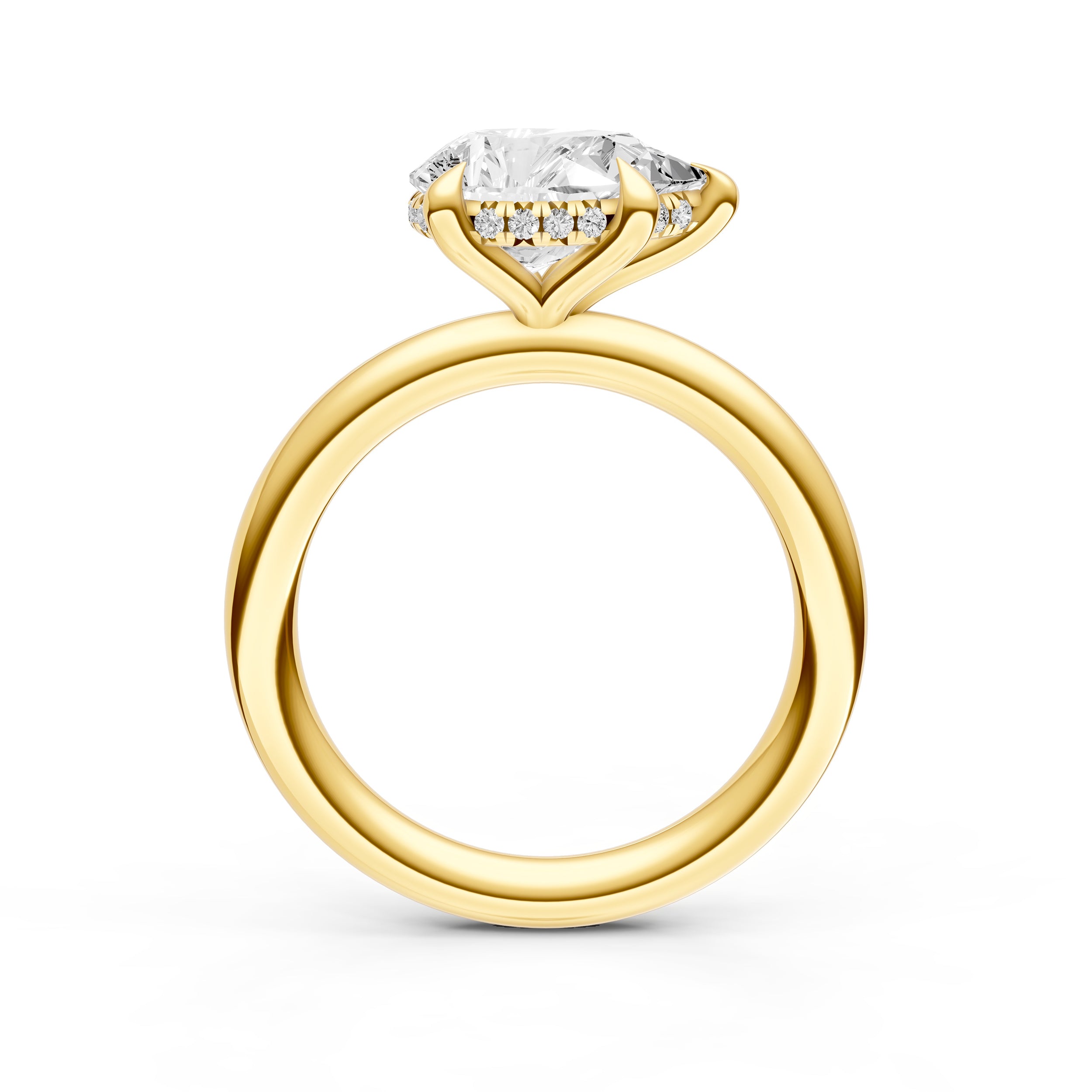 E2W Hidden Halo Engagement Ring (Pear Shape) Birmingham Jewelry Engagement Ring Birmingham Jewelry 