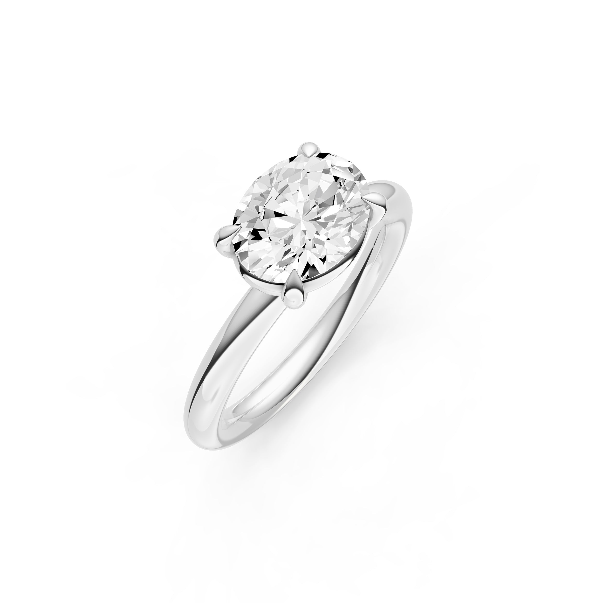 E2W Classic Semi-Mount (Oval) Birmingham Jewelry Engagement Ring Birmingham Jewelry 