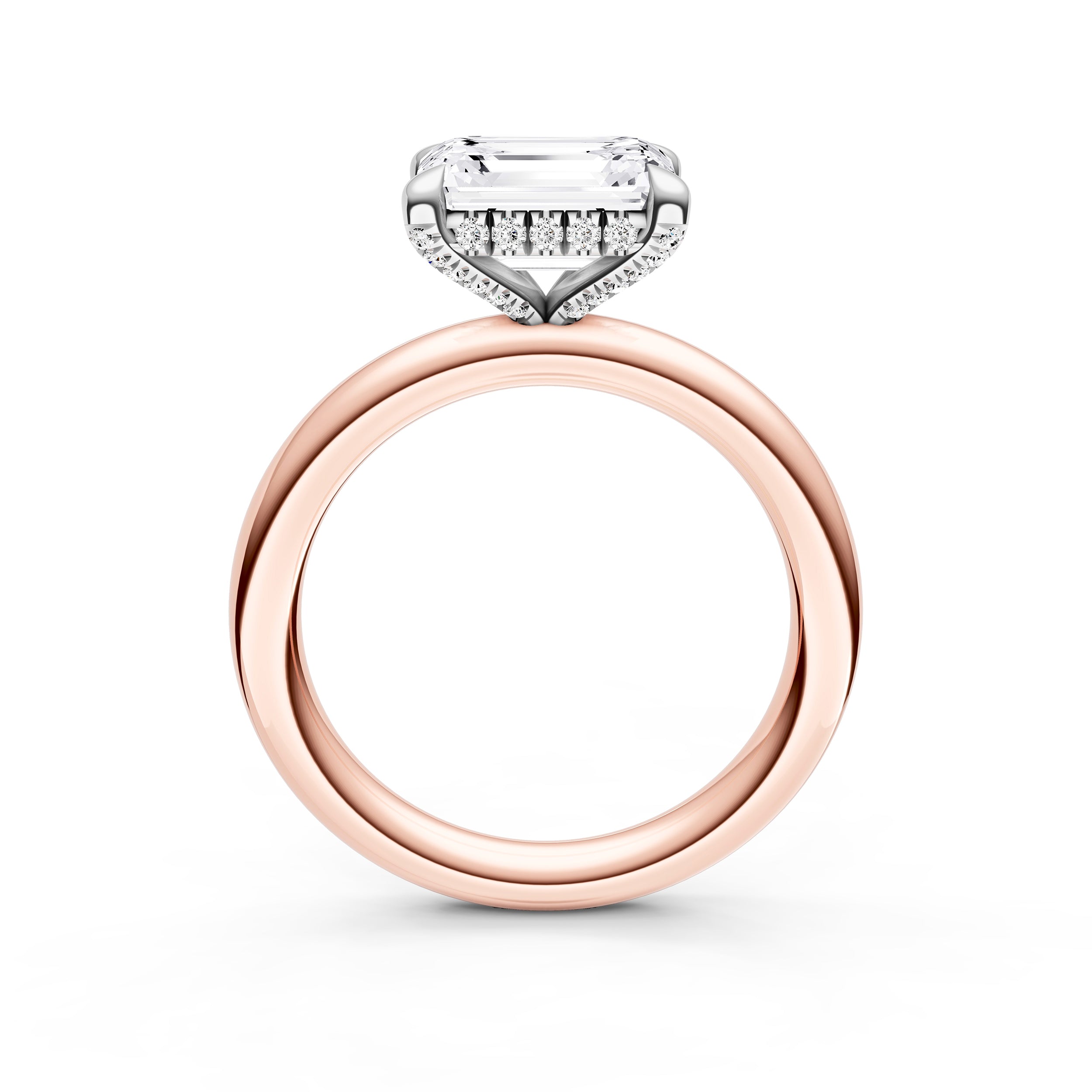 E2W Diamond Crown Engagement Ring (Emerald Cut) Birmingham Jewelry Engagement Ring Birmingham Jewelry 