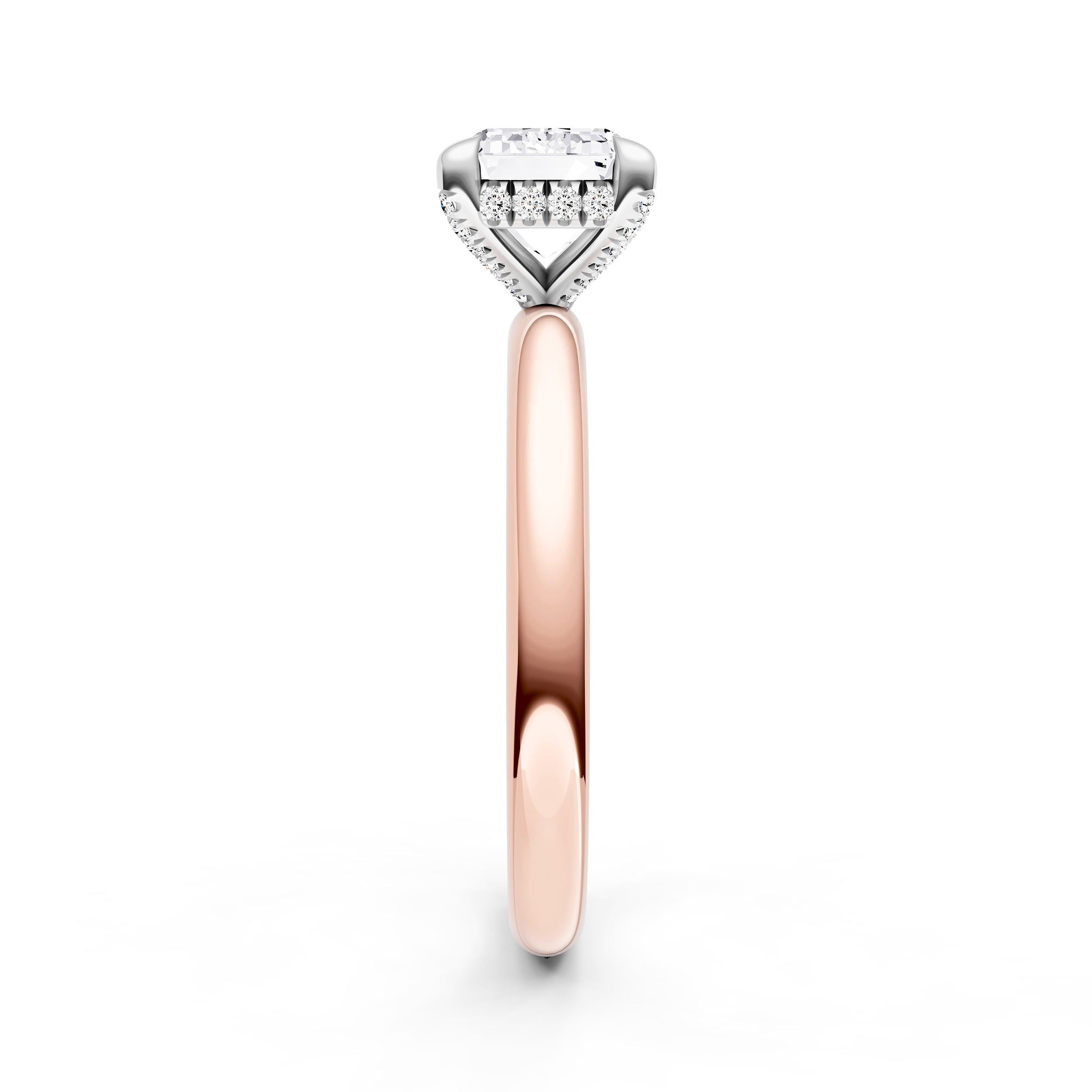 E2W Diamond Crown Engagement Ring (Emerald Cut) Birmingham Jewelry Engagement Ring Birmingham Jewelry 
