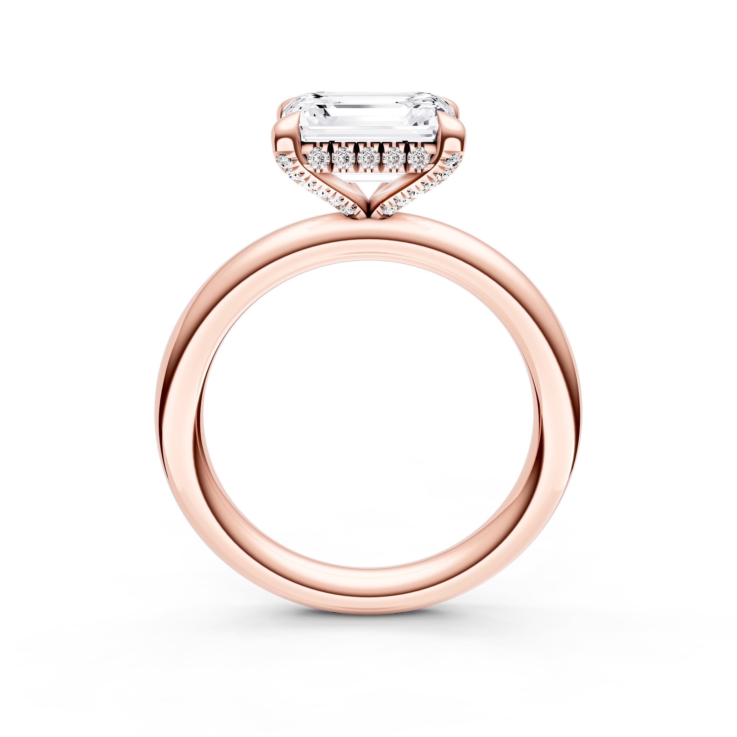 E2W Diamond Crown Engagement Ring (Emerald Cut) Birmingham Jewelry Engagement Ring Birmingham Jewelry 