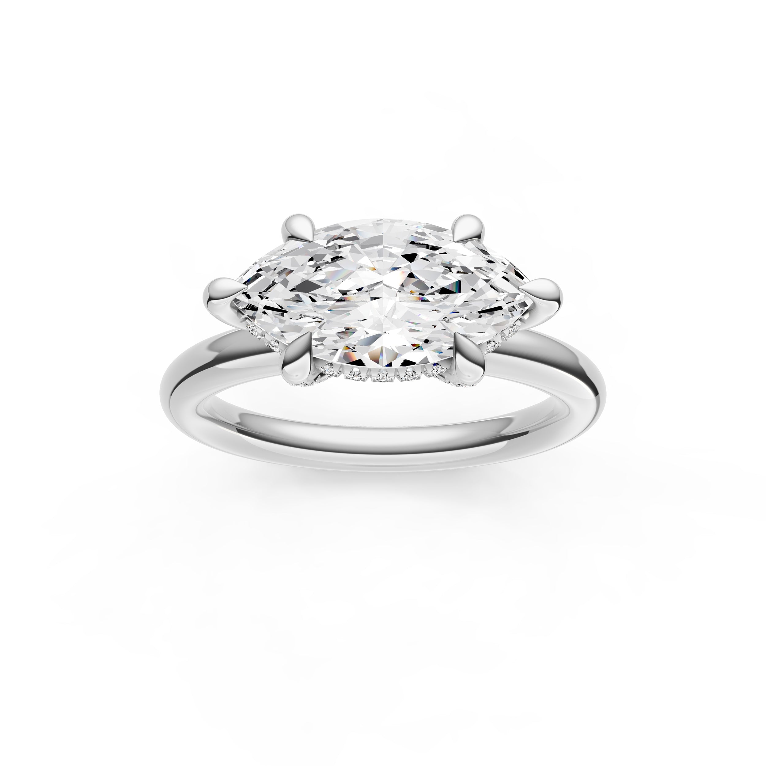 E2W Diamond Crown Engagement Ring (Marquise) Birmingham Jewelry Engagement Ring Birmingham Jewelry 