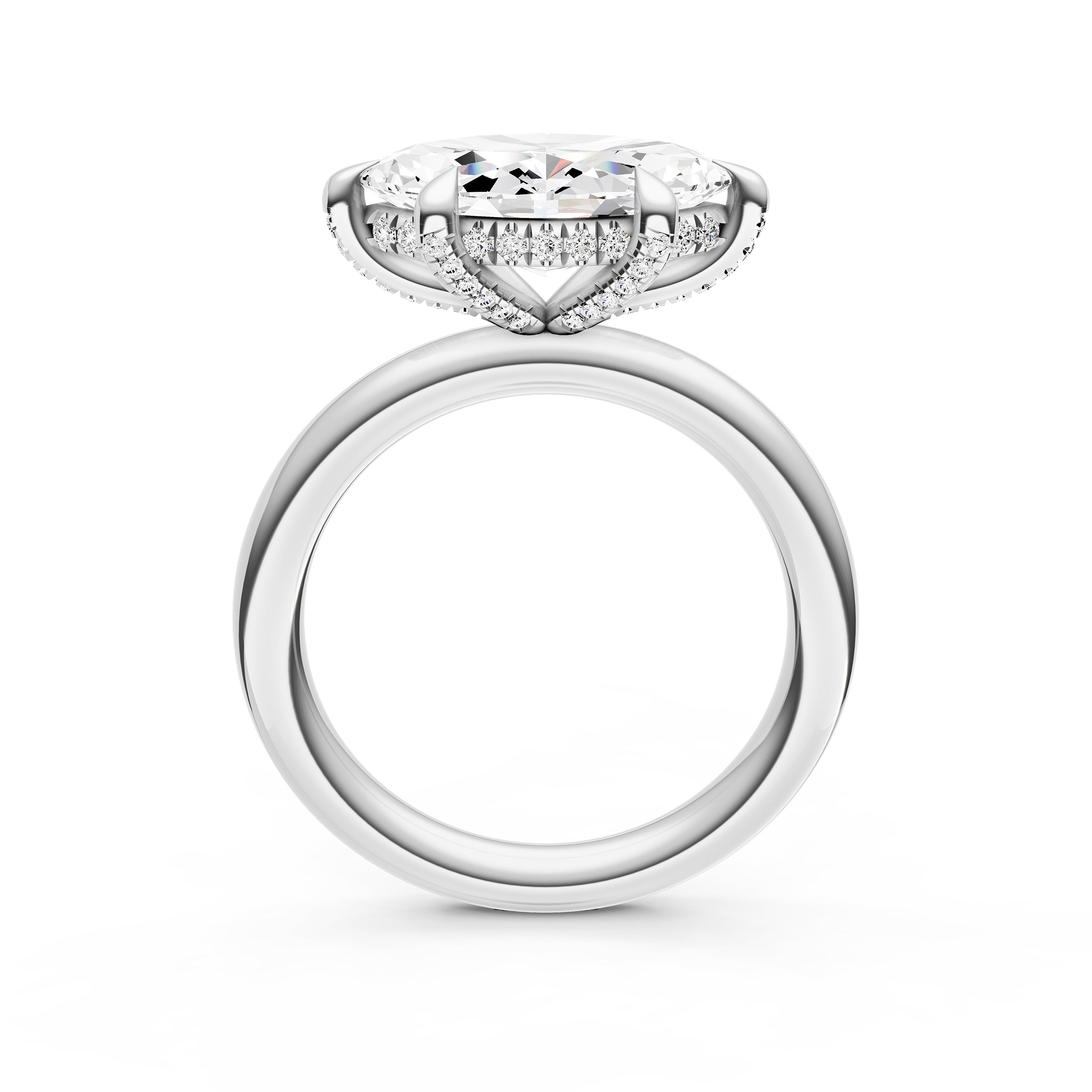 E2W Diamond Crown Engagement Ring (Marquise) Birmingham Jewelry Engagement Ring Birmingham Jewelry 