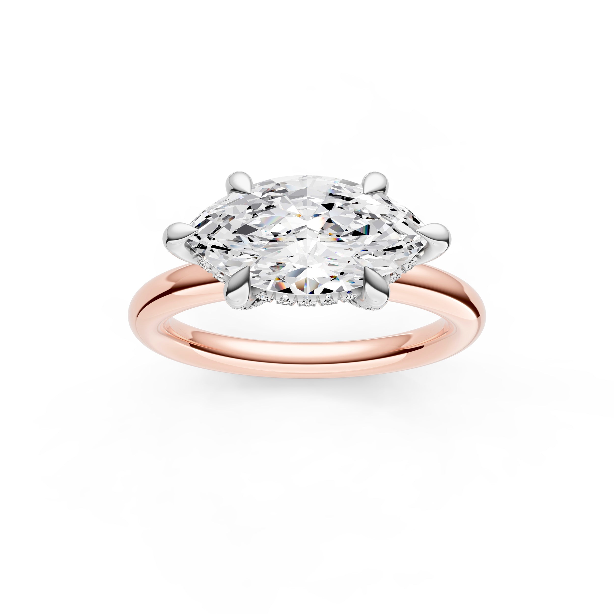 E2W Diamond Crown Engagement Ring (Marquise) Birmingham Jewelry Engagement Ring Birmingham Jewelry 