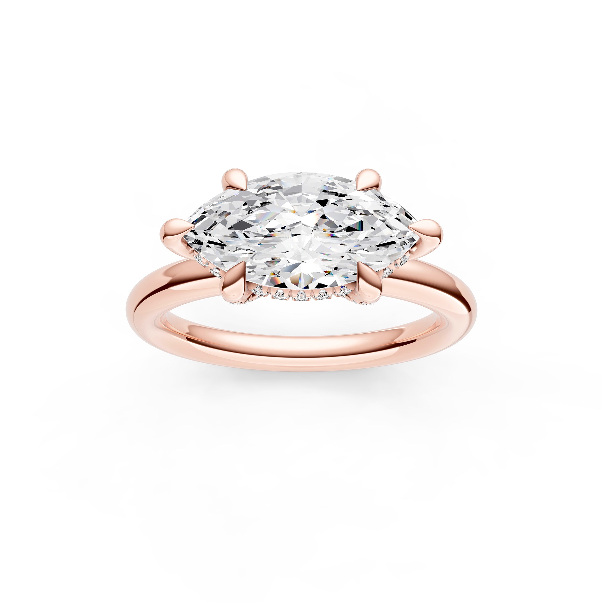 E2W Diamond Crown Engagement Ring (Marquise) Birmingham Jewelry Engagement Ring Birmingham Jewelry 