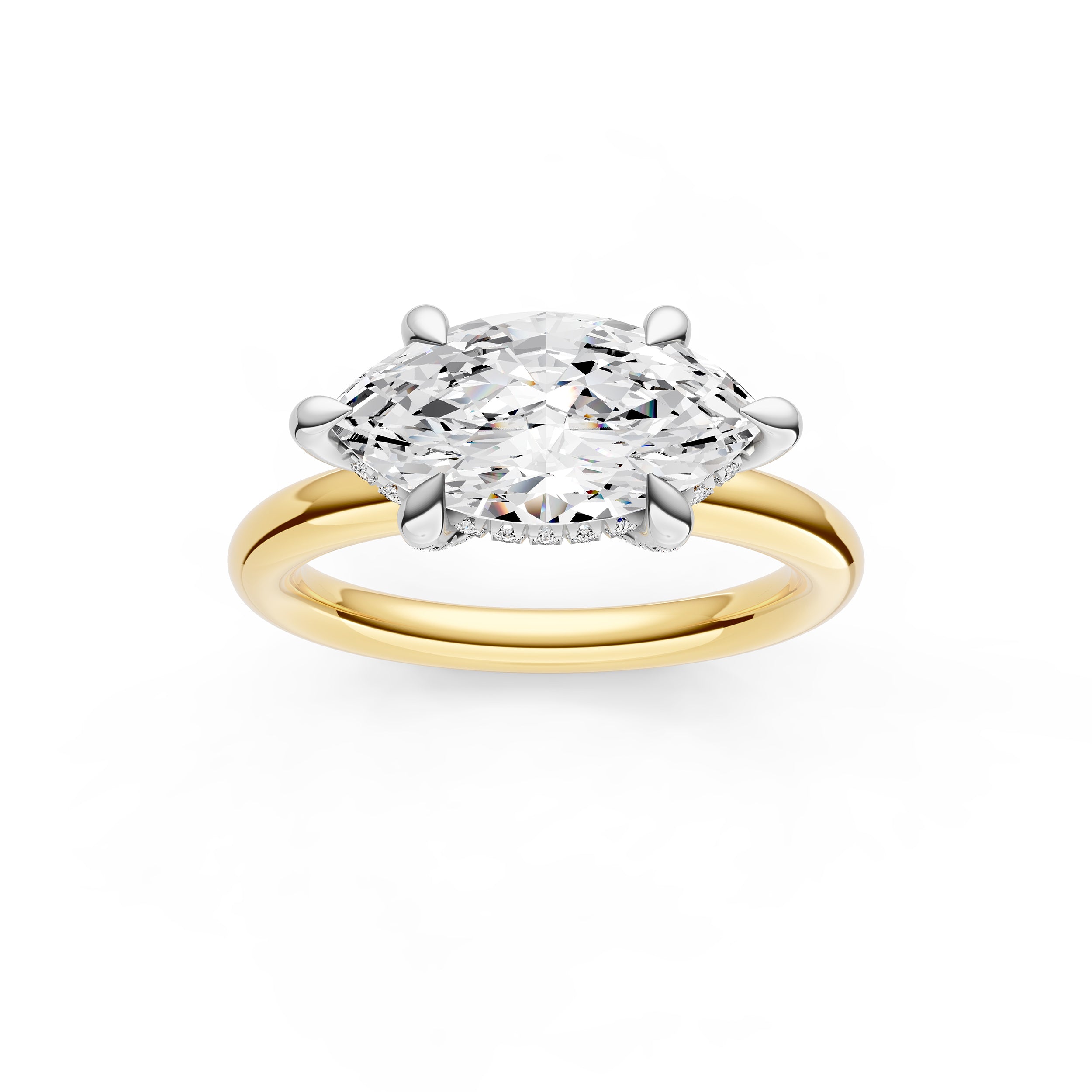 E2W Diamond Crown Engagement Ring (Marquise) Birmingham Jewelry Engagement Ring Birmingham Jewelry 