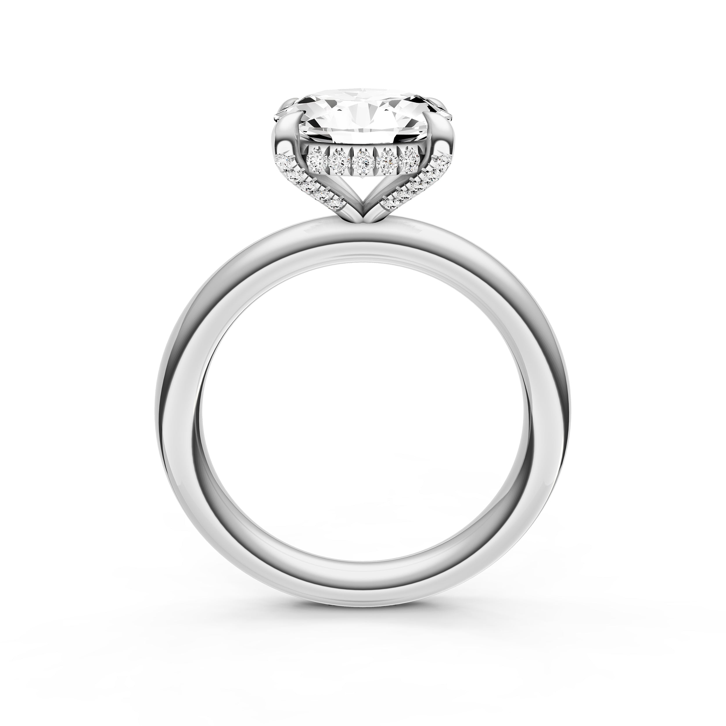 E2W Diamond Crown Engagement Ring (Oval) Birmingham Jewelry Engagement Ring Birmingham Jewelry 