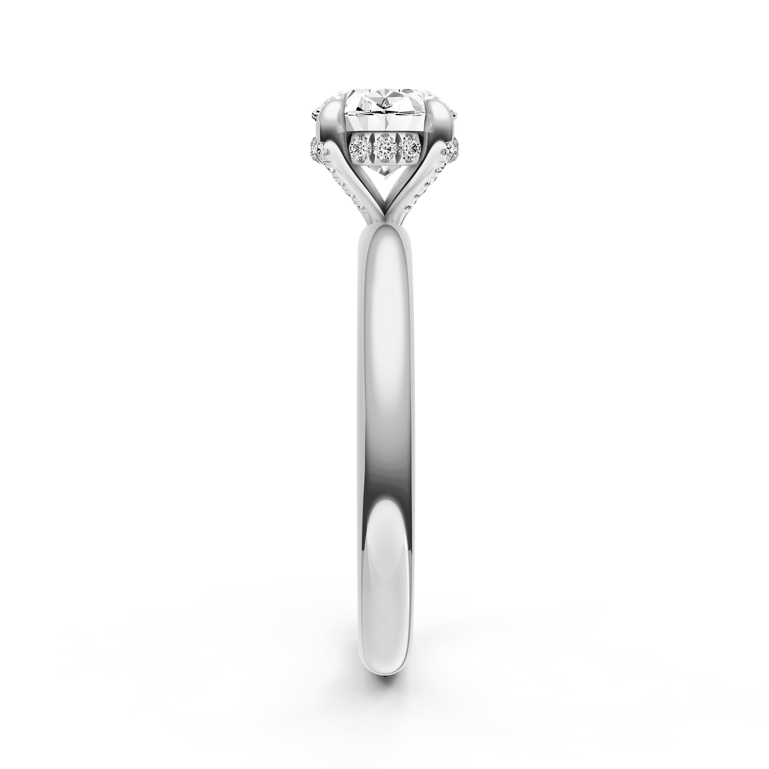 E2W Diamond Crown Engagement Ring (Oval) Birmingham Jewelry Engagement Ring Birmingham Jewelry 