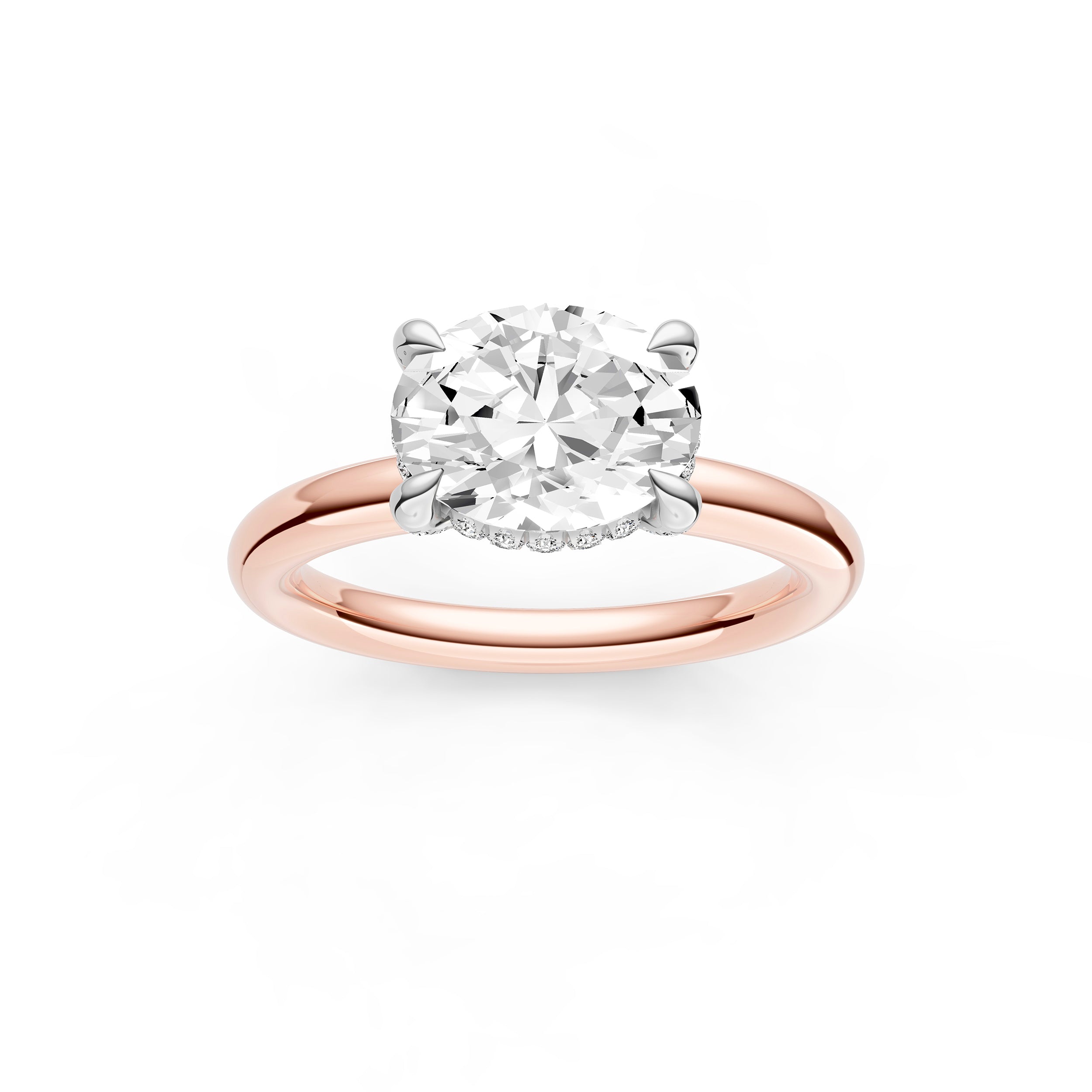 E2W Diamond Crown Engagement Ring (Oval) Birmingham Jewelry Engagement Ring Birmingham Jewelry 